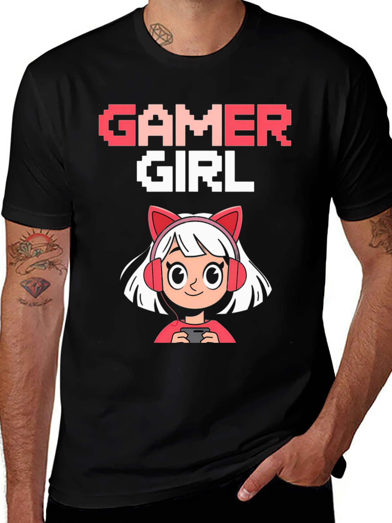 Gamer Girl Graphic T-Shirt - Fun Gaming Apparel