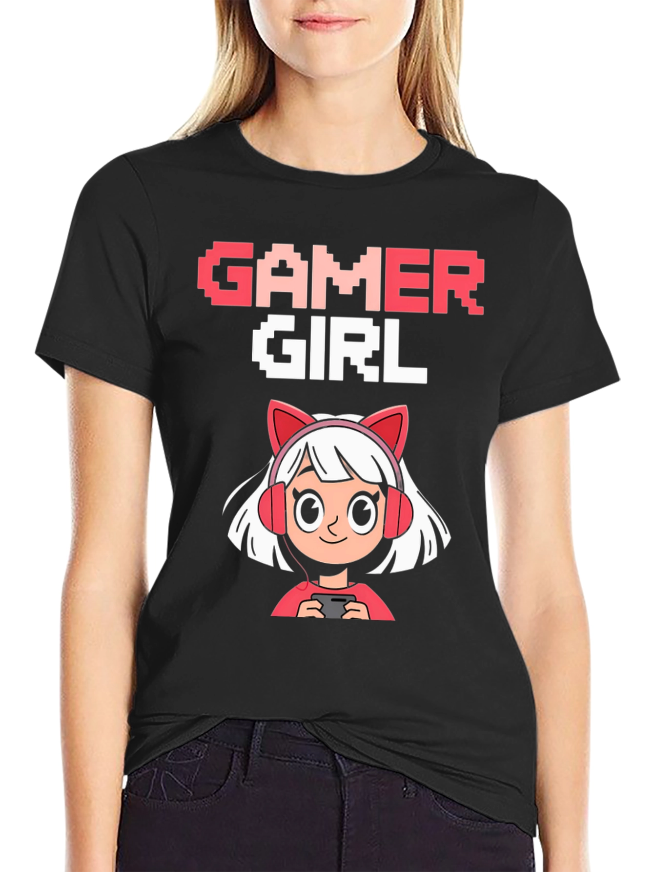 Gamer Girl Graphic T-Shirt - Fun Gaming Apparel