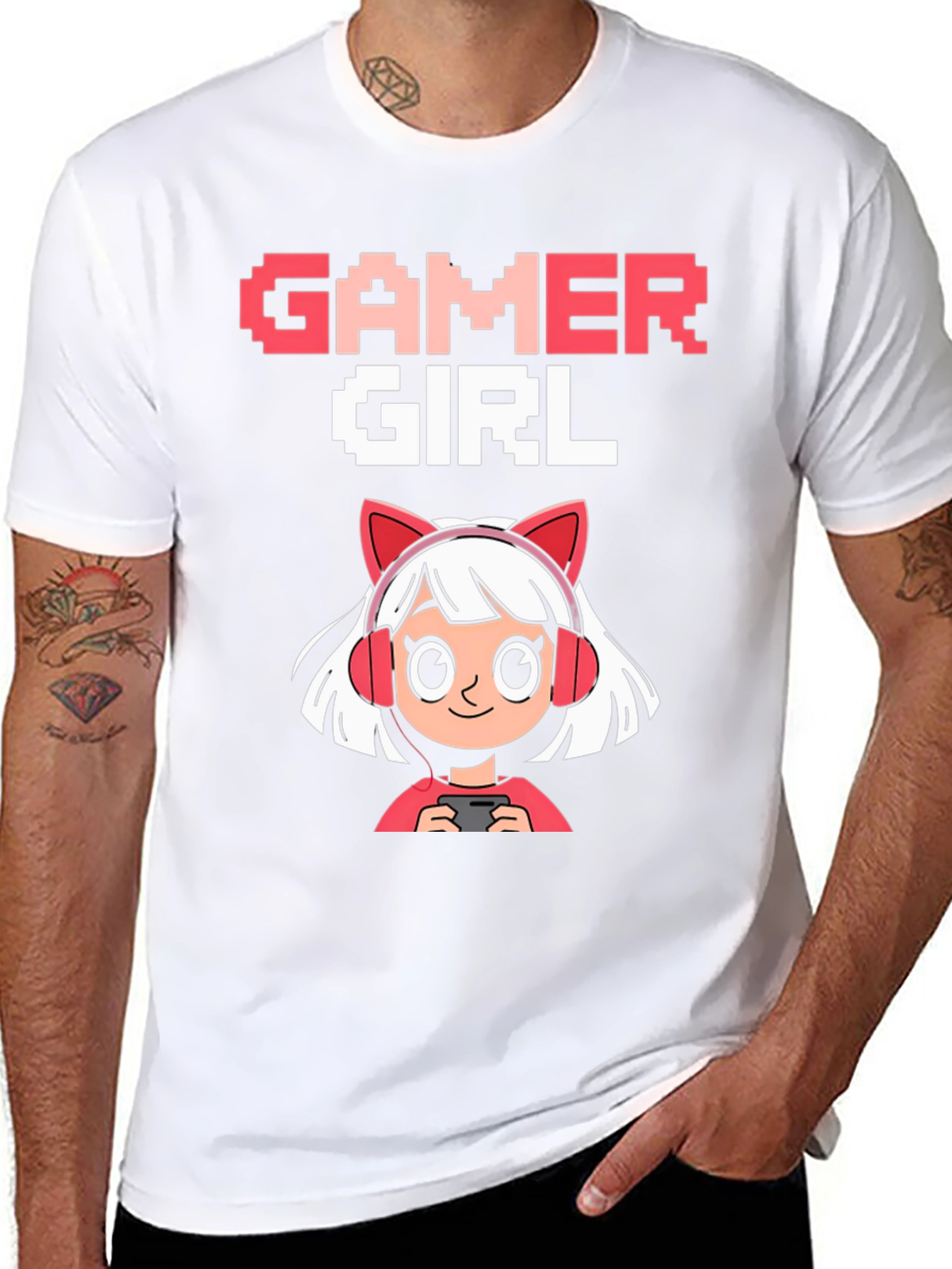 Gamer Girl Graphic T-Shirt - Fun Gaming Apparel