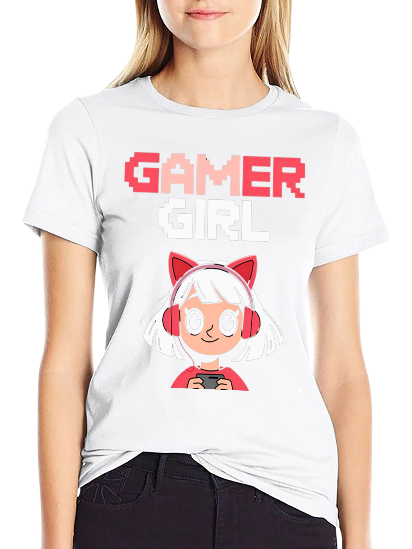Gamer Girl Graphic T-Shirt - Fun Gaming Apparel