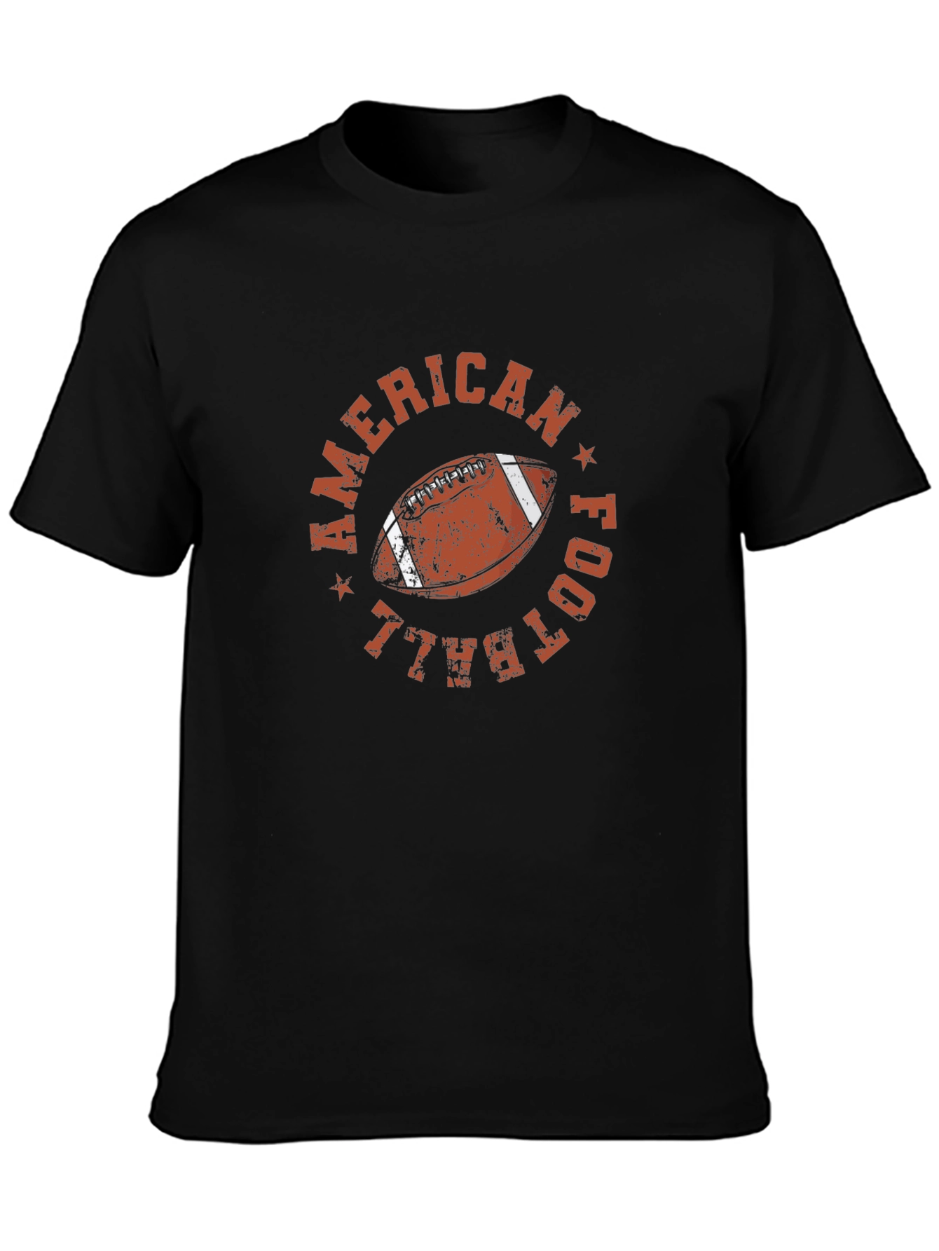 American Football Graphic Tee - Distressed Style