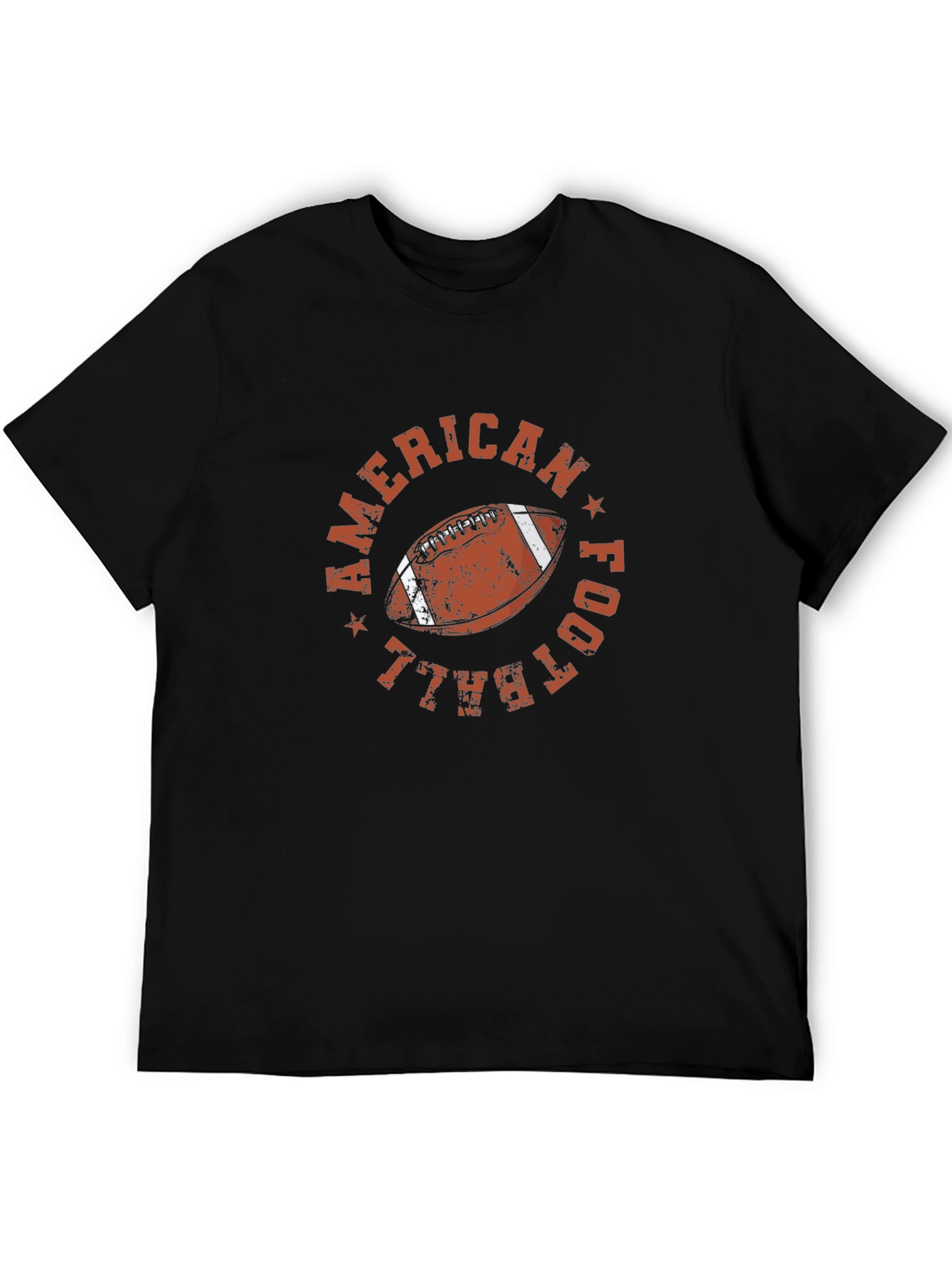 American Football Graphic Tee - Distressed Style