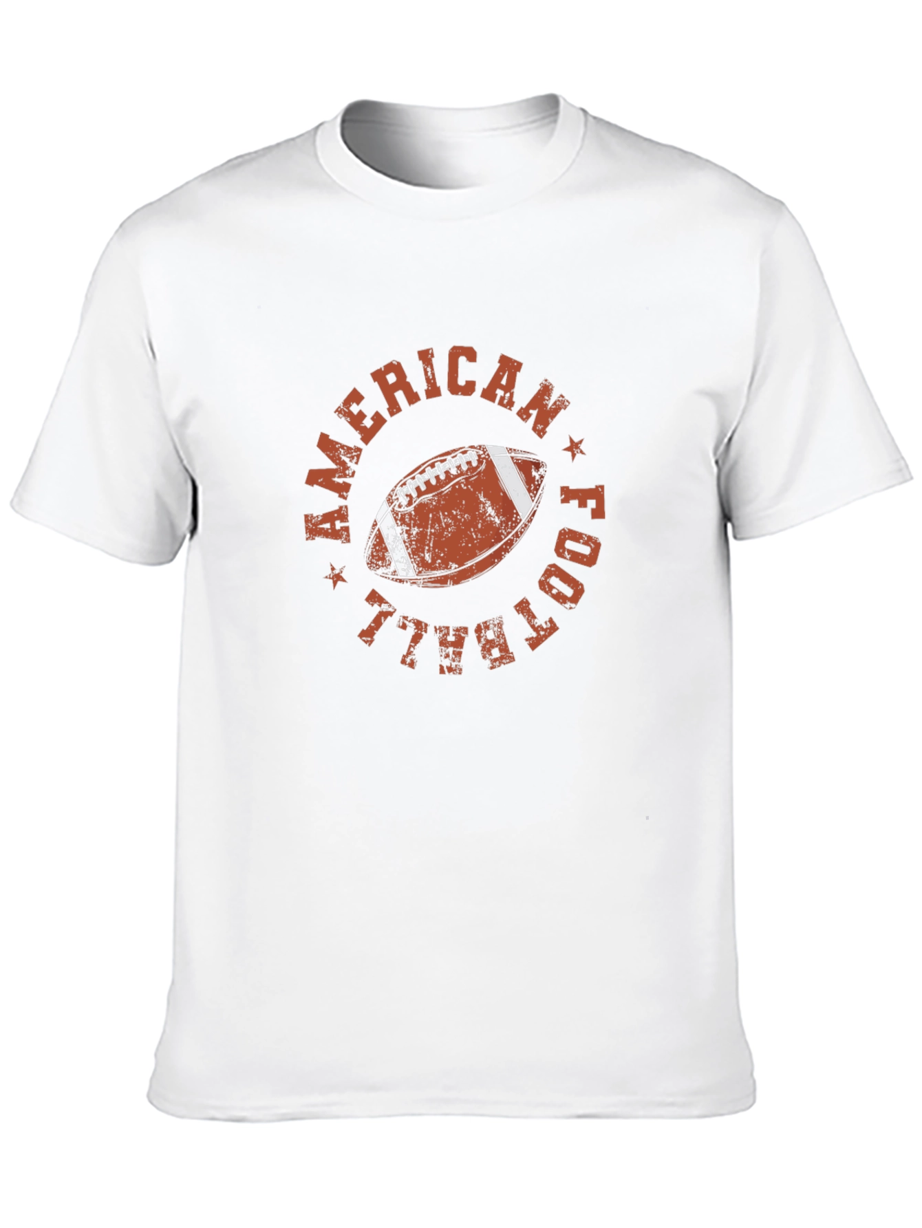 American Football Graphic Tee - Distressed Style