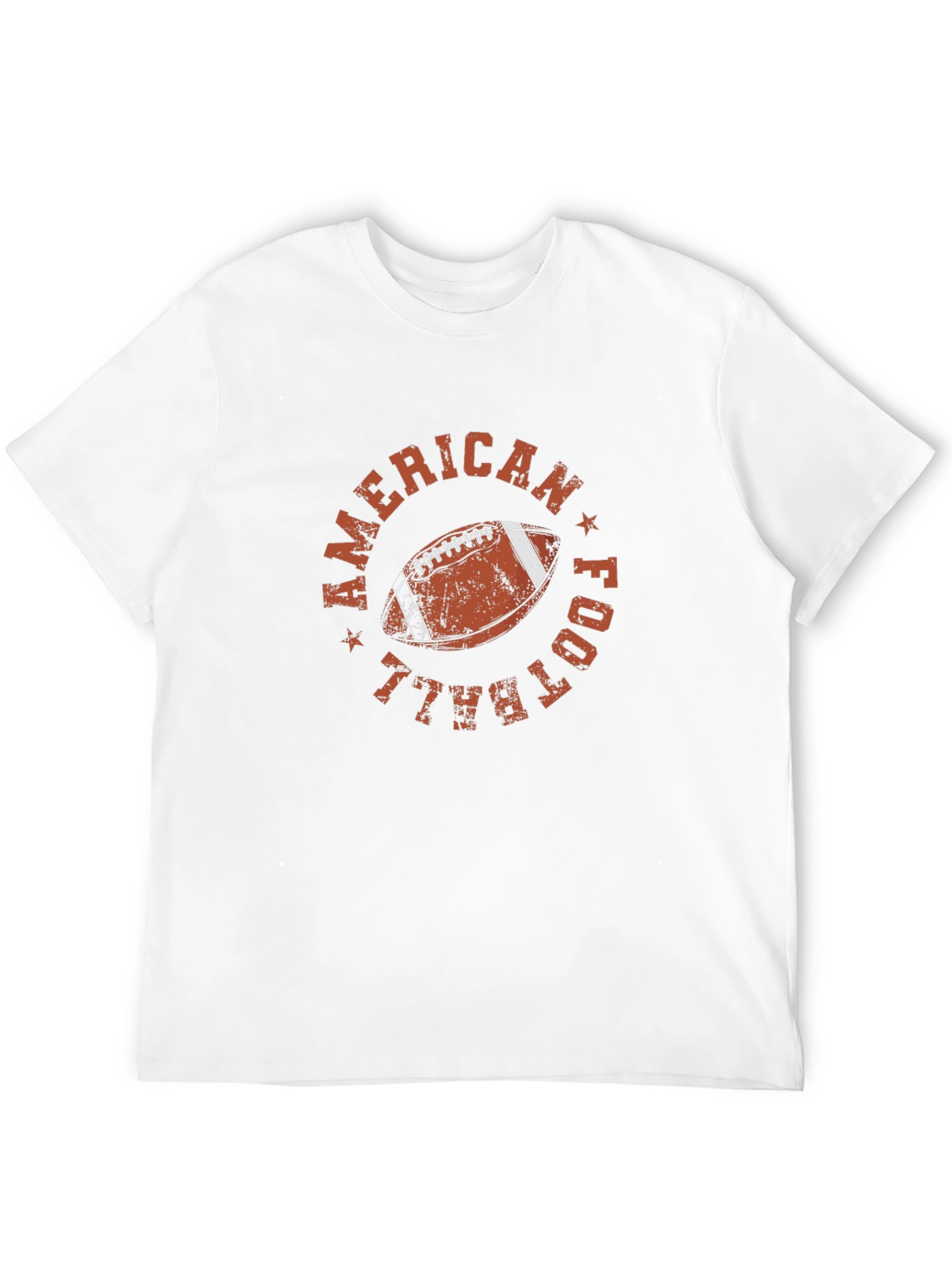 American Football Graphic Tee - Distressed Style
