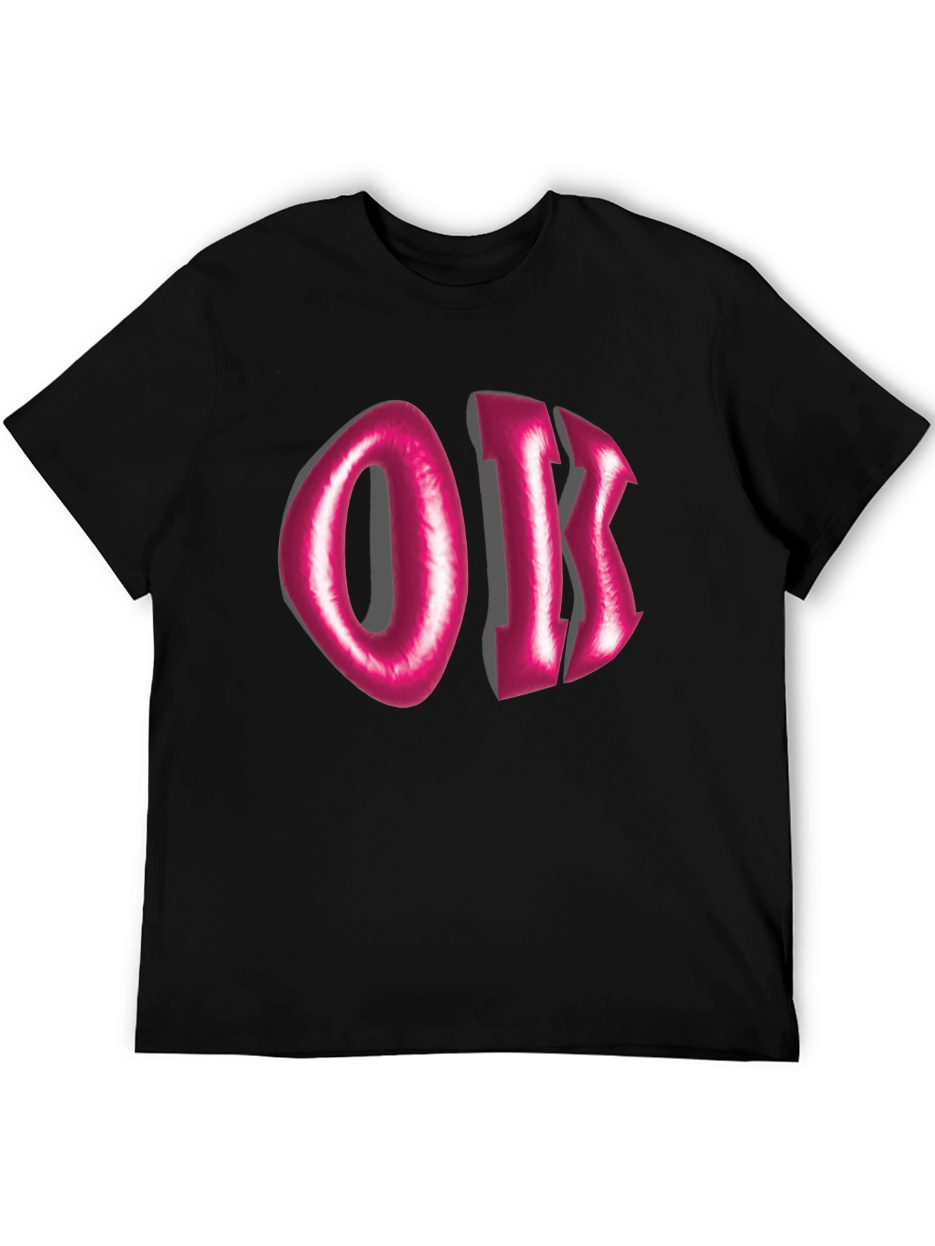 Pink Oik Graphic Tee - Unique Casual Style