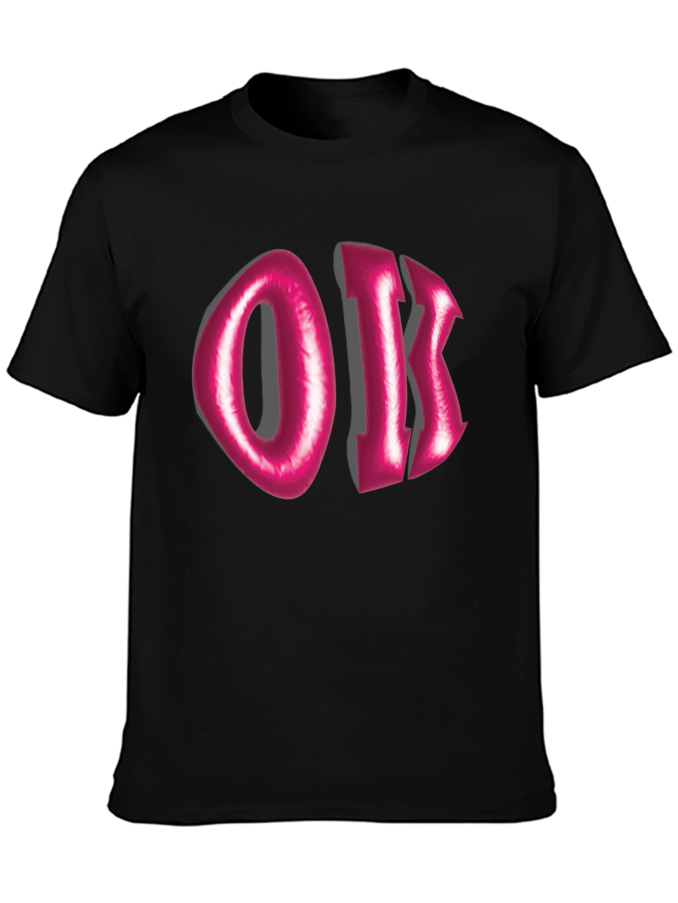Pink Oik Graphic Tee - Unique Casual Style