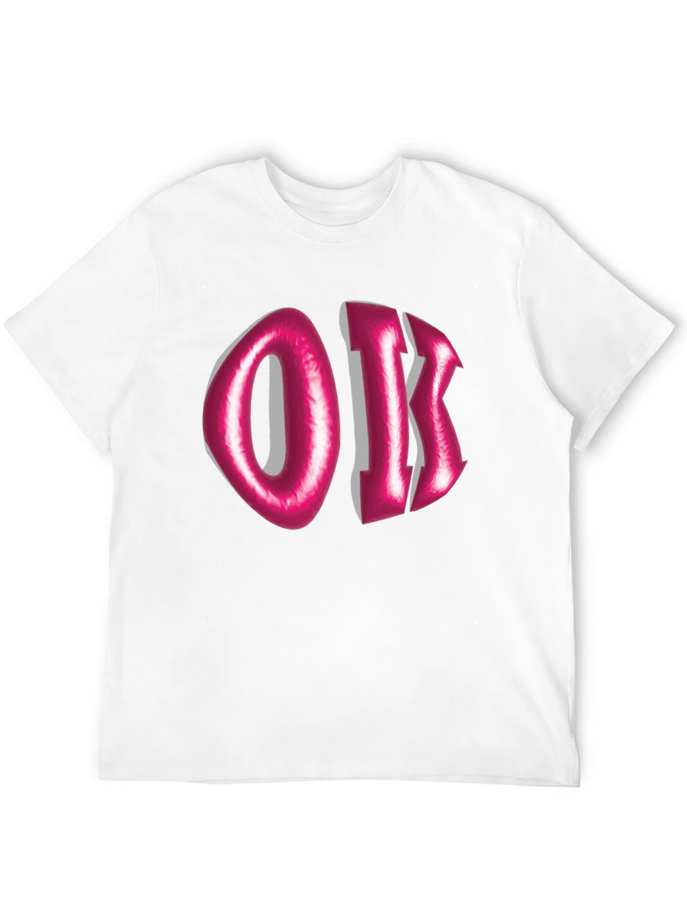 Pink Oik Graphic Tee - Unique Casual Style