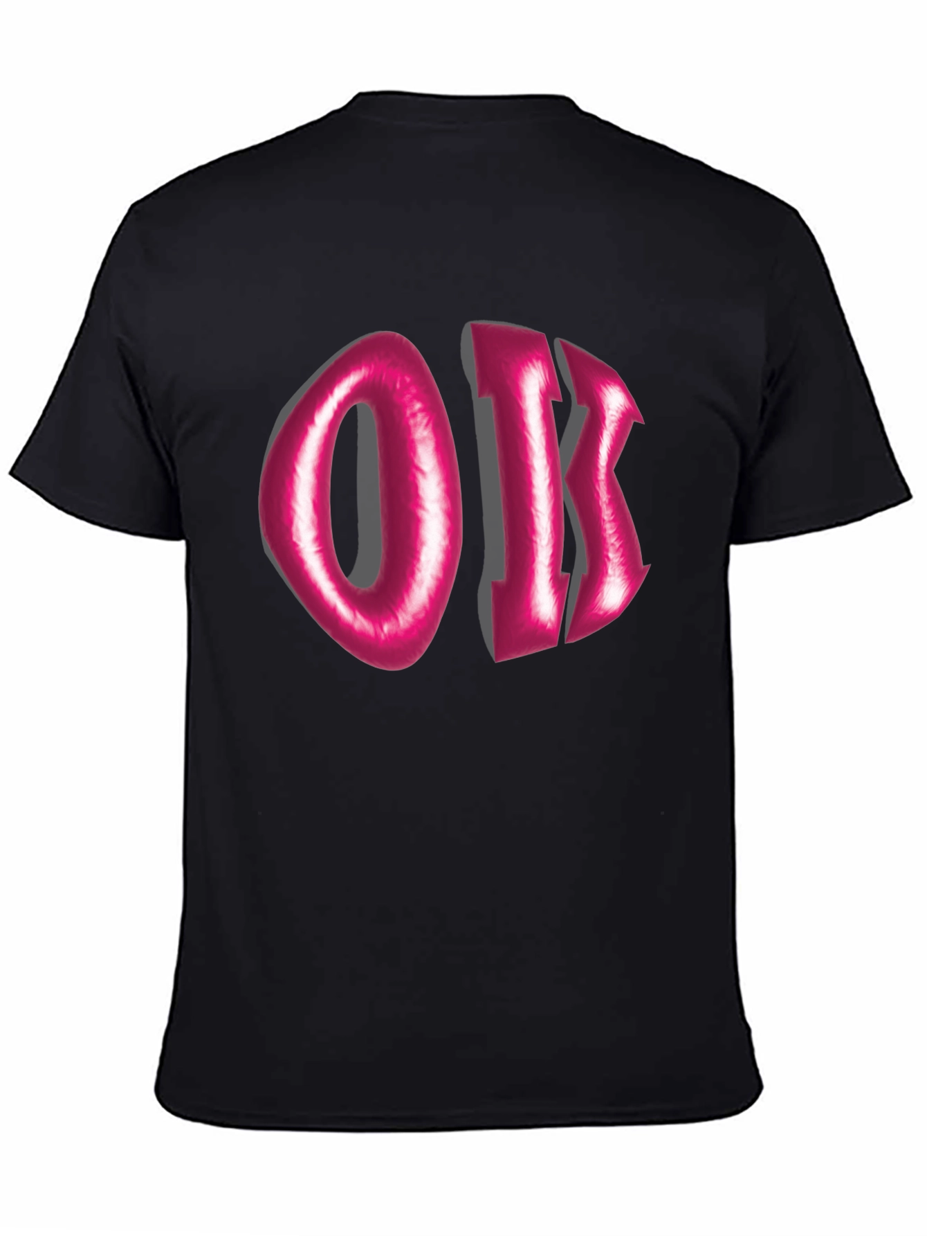 Pink Oik Graphic Tee - Unique Casual Style