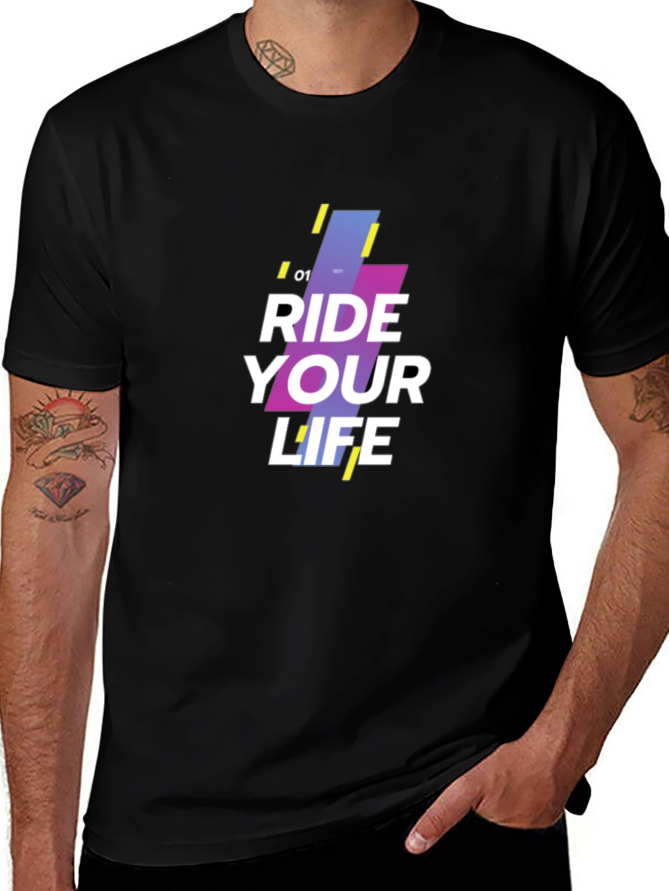 Ride Your Life Graphic Black T-Shirt