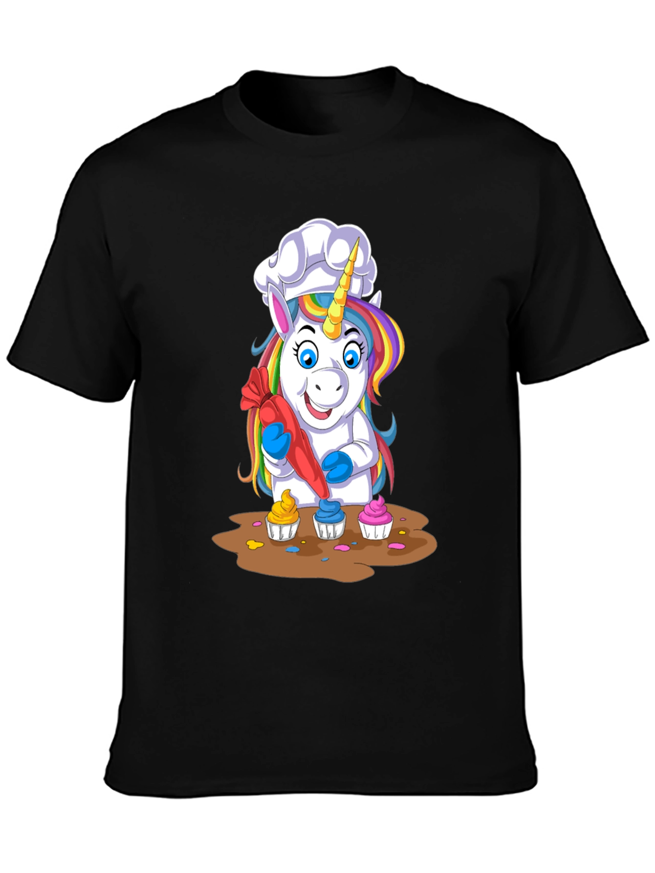Unicorn Chef Cupcake T-Shirt