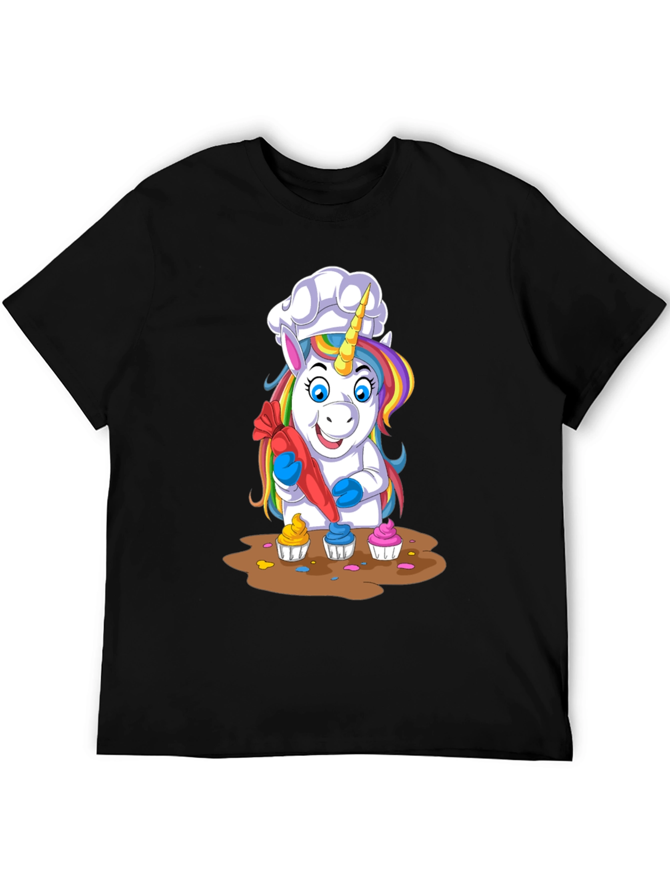 Unicorn Chef Cupcake T-Shirt