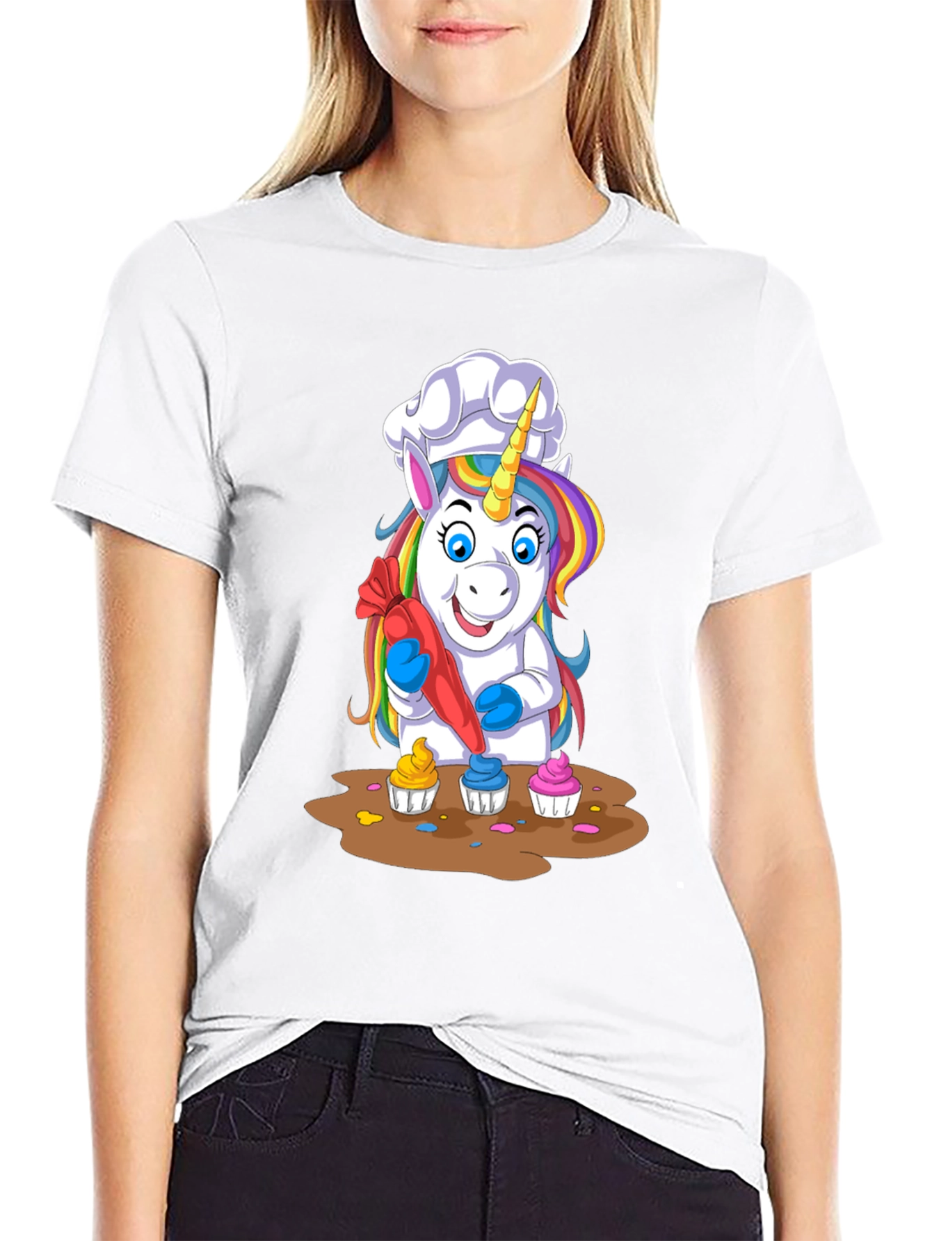 Unicorn Chef Cupcake T-Shirt