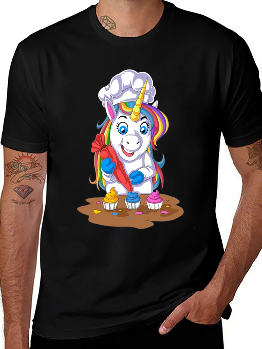 Unicorn Chef Cupcake T-Shirt