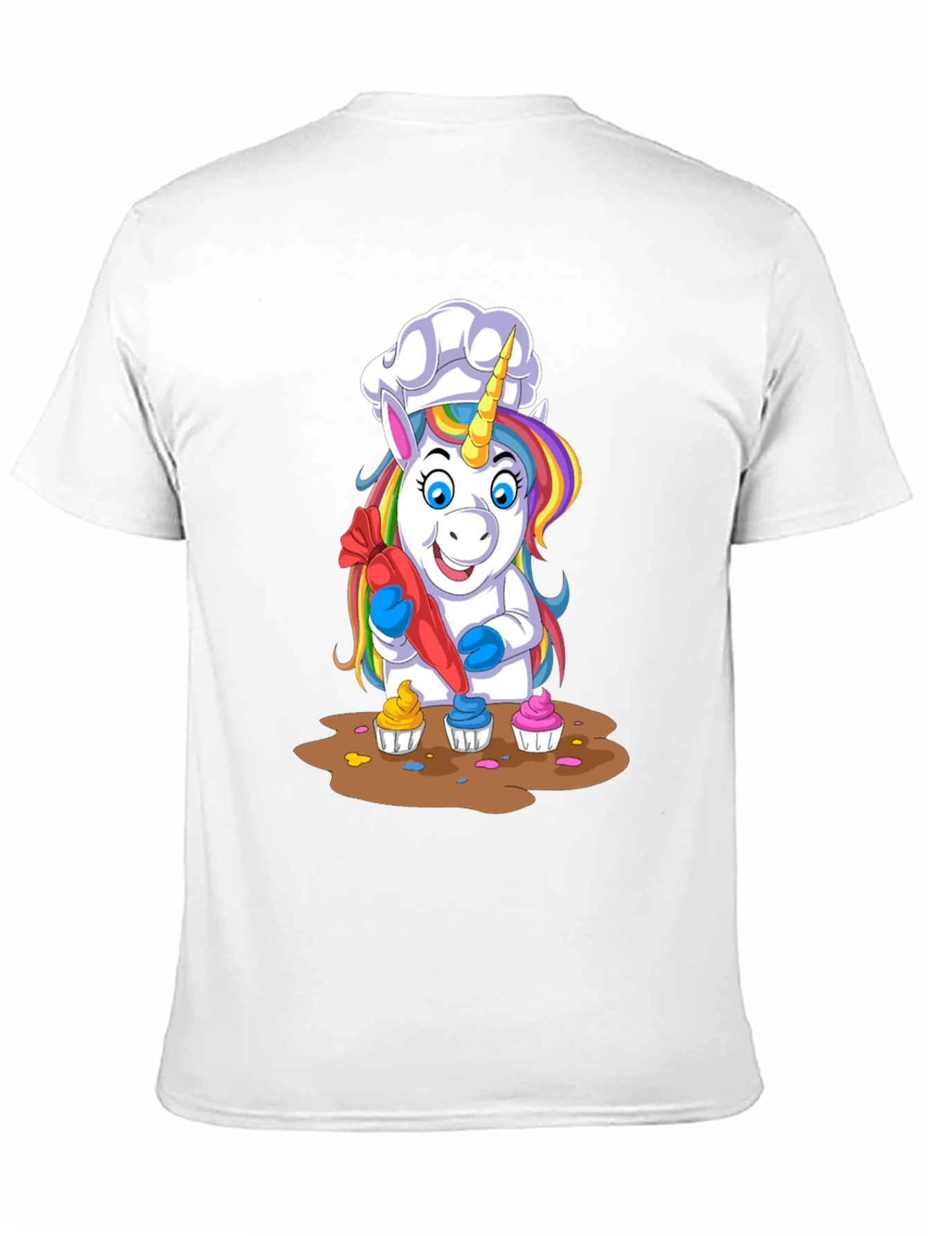 Unicorn Chef Cupcake T-Shirt