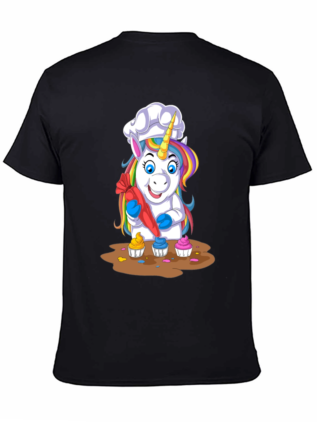 Unicorn Chef Cupcake T-Shirt