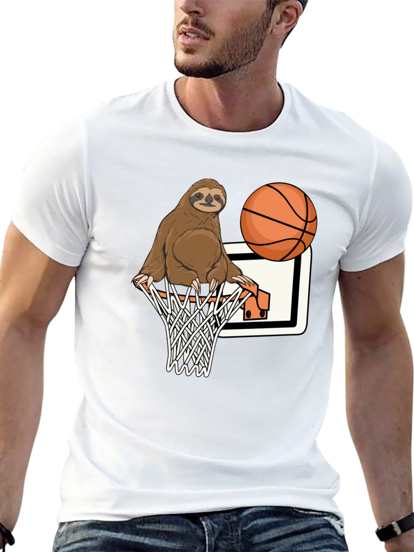 Sloth Dunk Black Graphic Tee