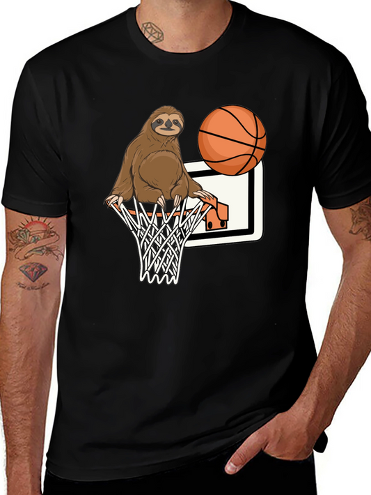 Sloth Dunk Black Graphic Tee