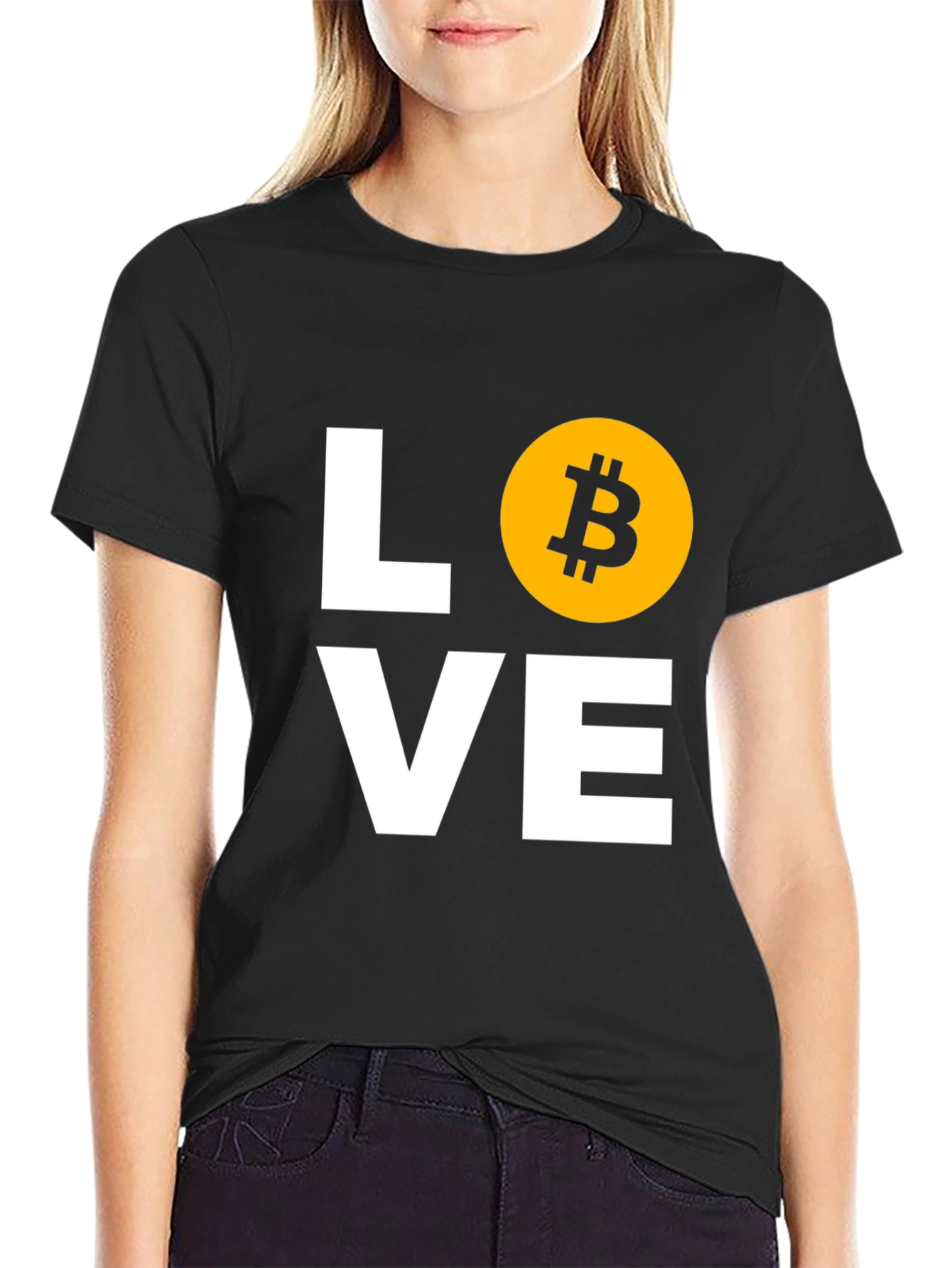 Bitcoin Love Black T-Shirt