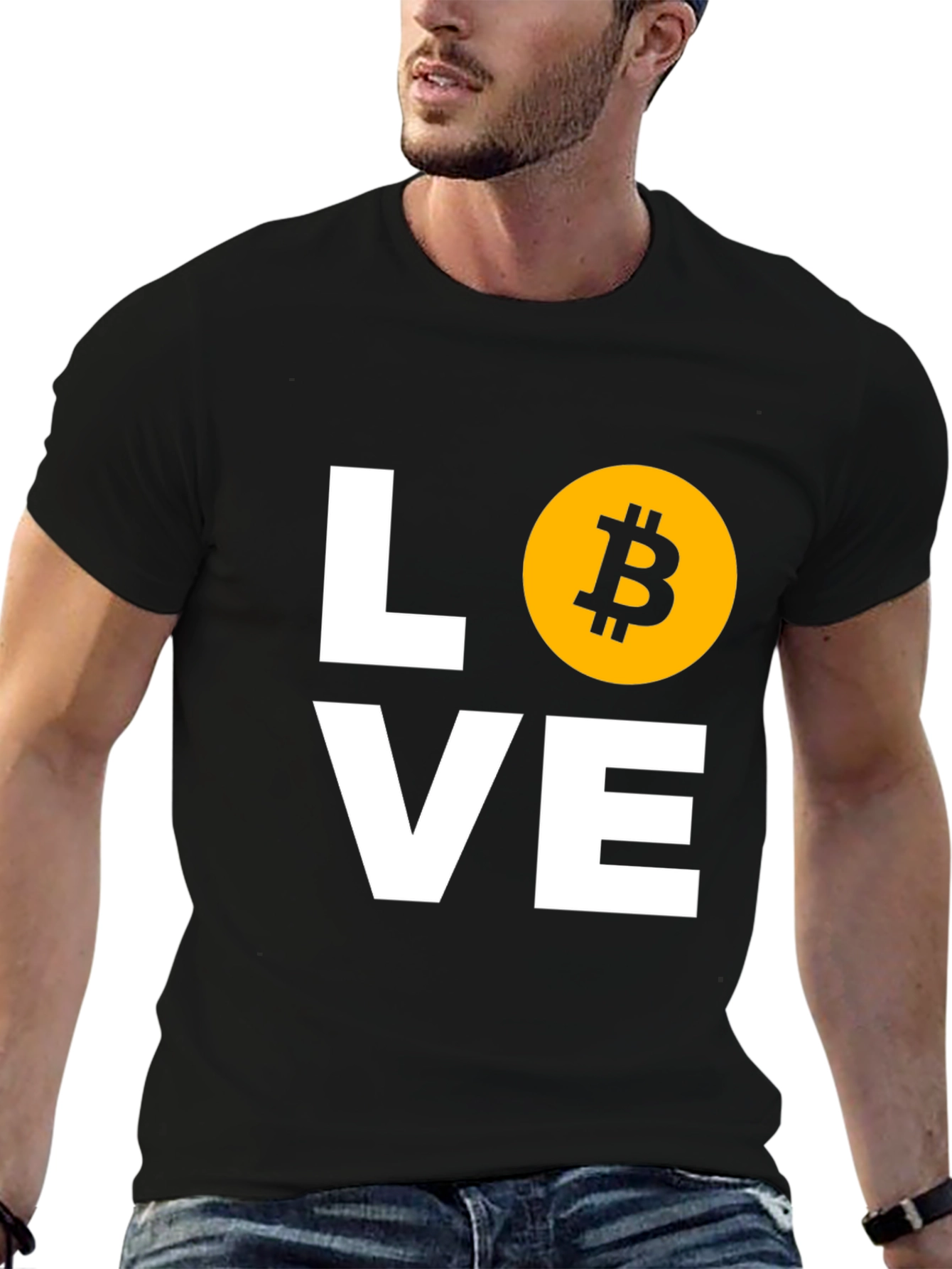Bitcoin Love Black T-Shirt