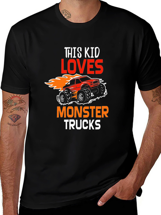 Monster Truck Lover Graphic Tee - Kids Passion Bold Design
