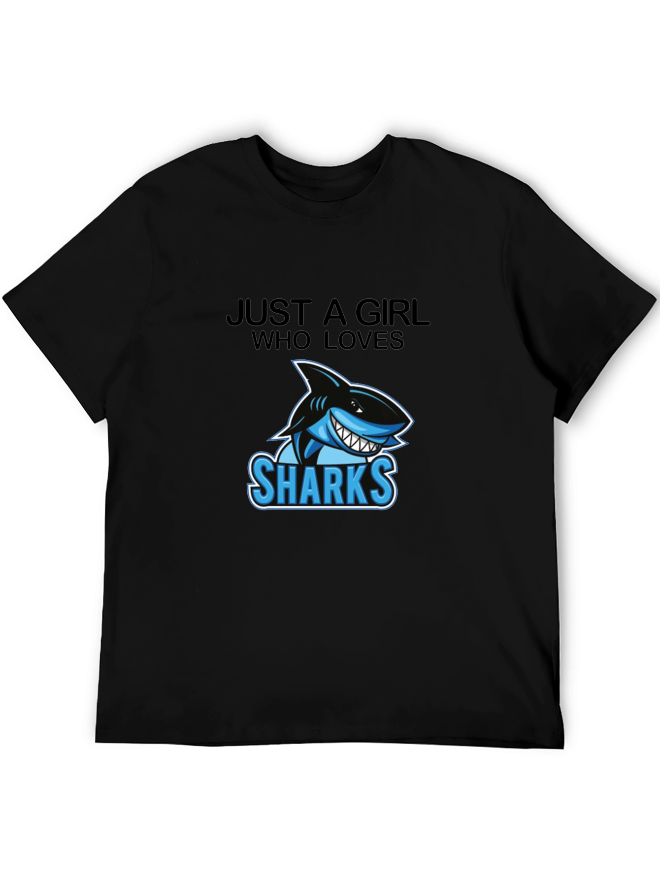 Just A Girl Who Loves Sharks Graphic Tee