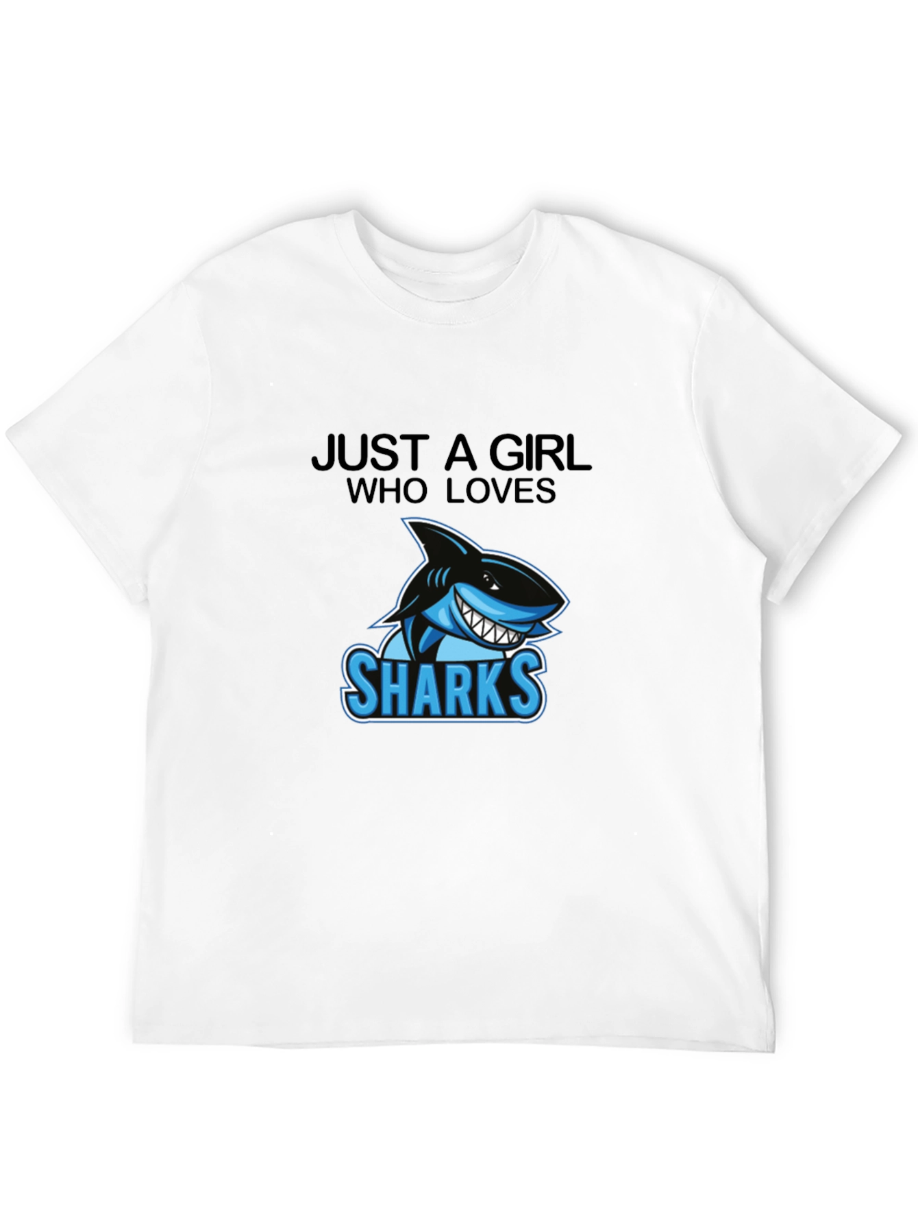 Just A Girl Who Loves Sharks Graphic Tee