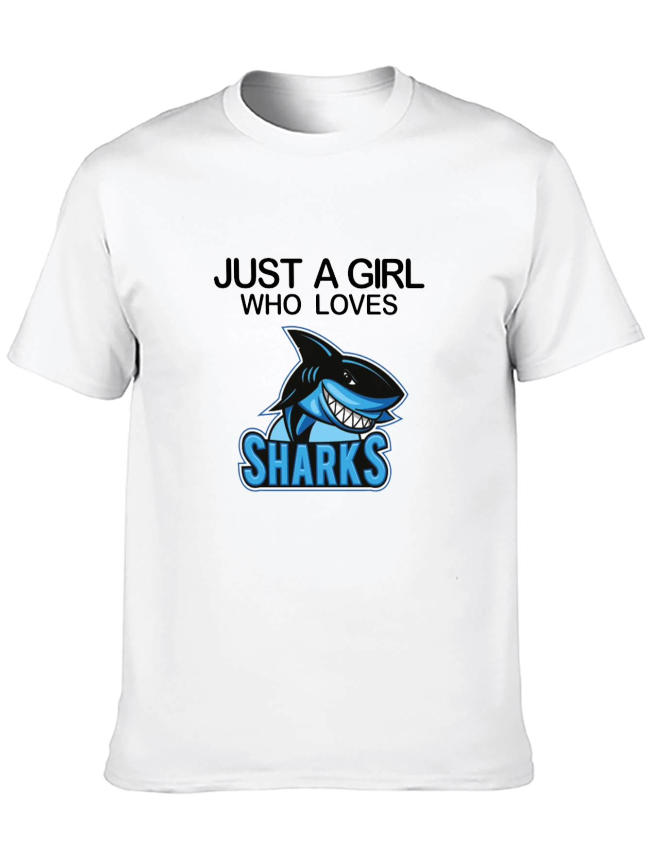 Just A Girl Who Loves Sharks Graphic Tee