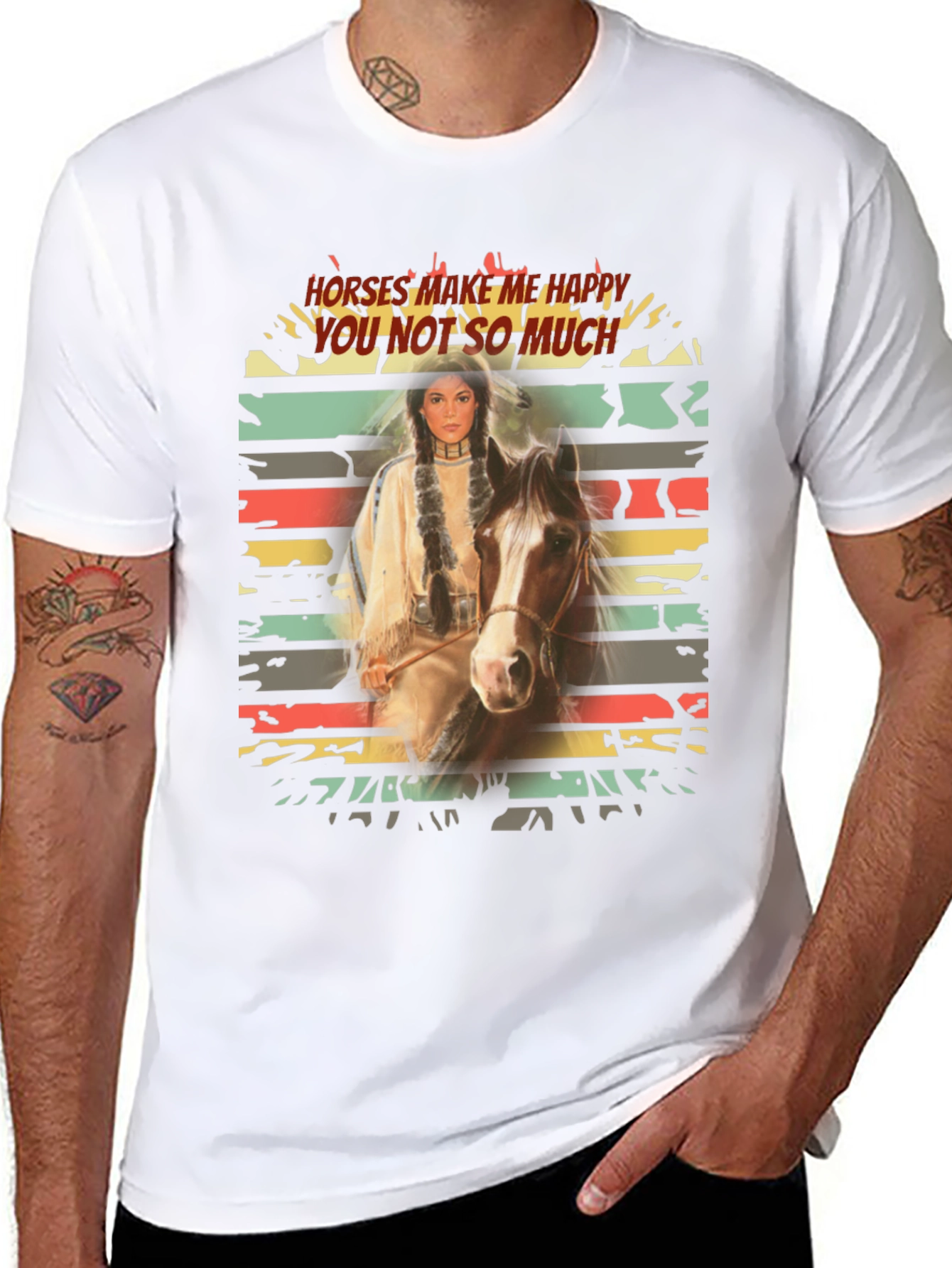 Horses Make Me Happy Graphic Tee
