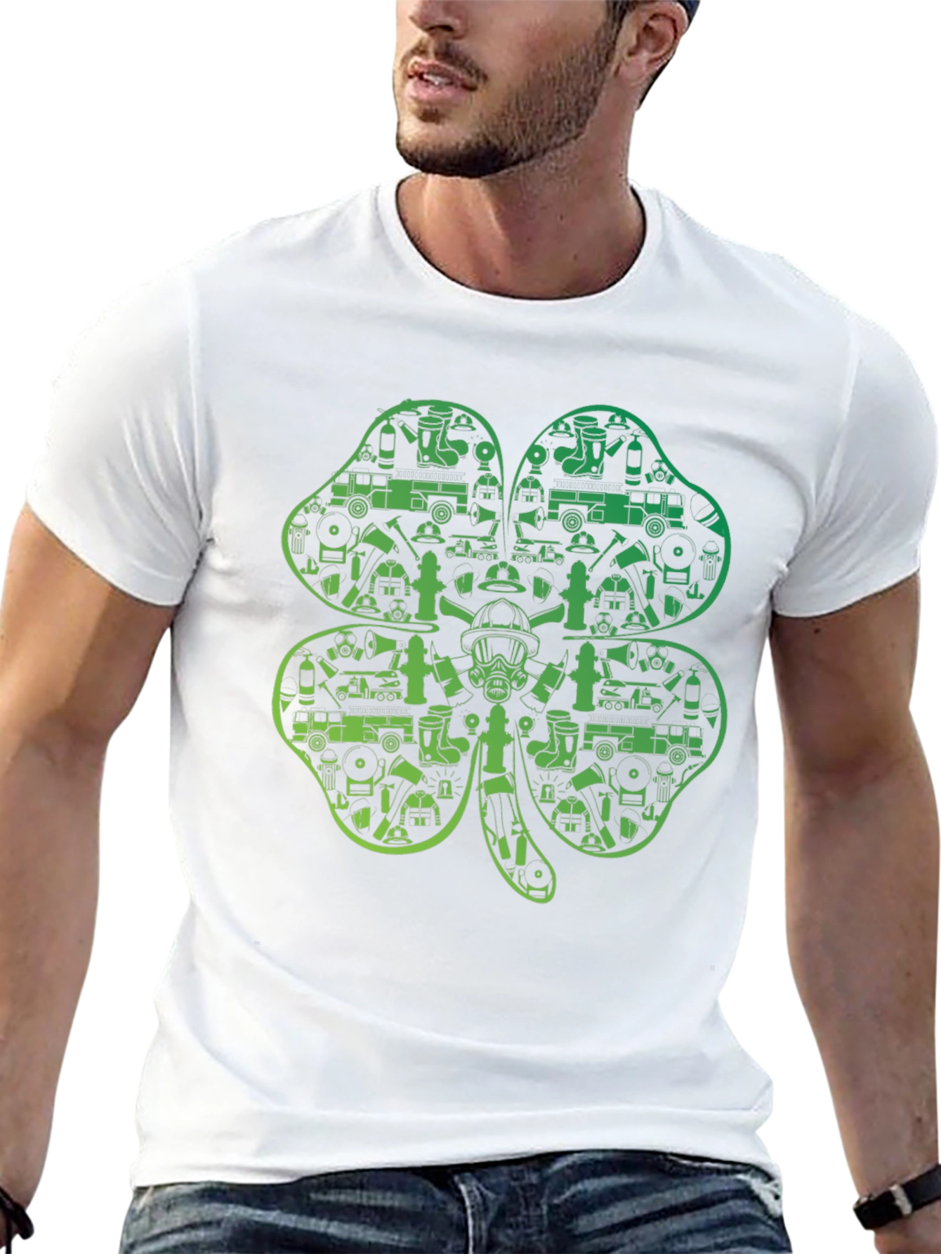 Firefighter Shamrock T-Shirt - St. Patricks Day