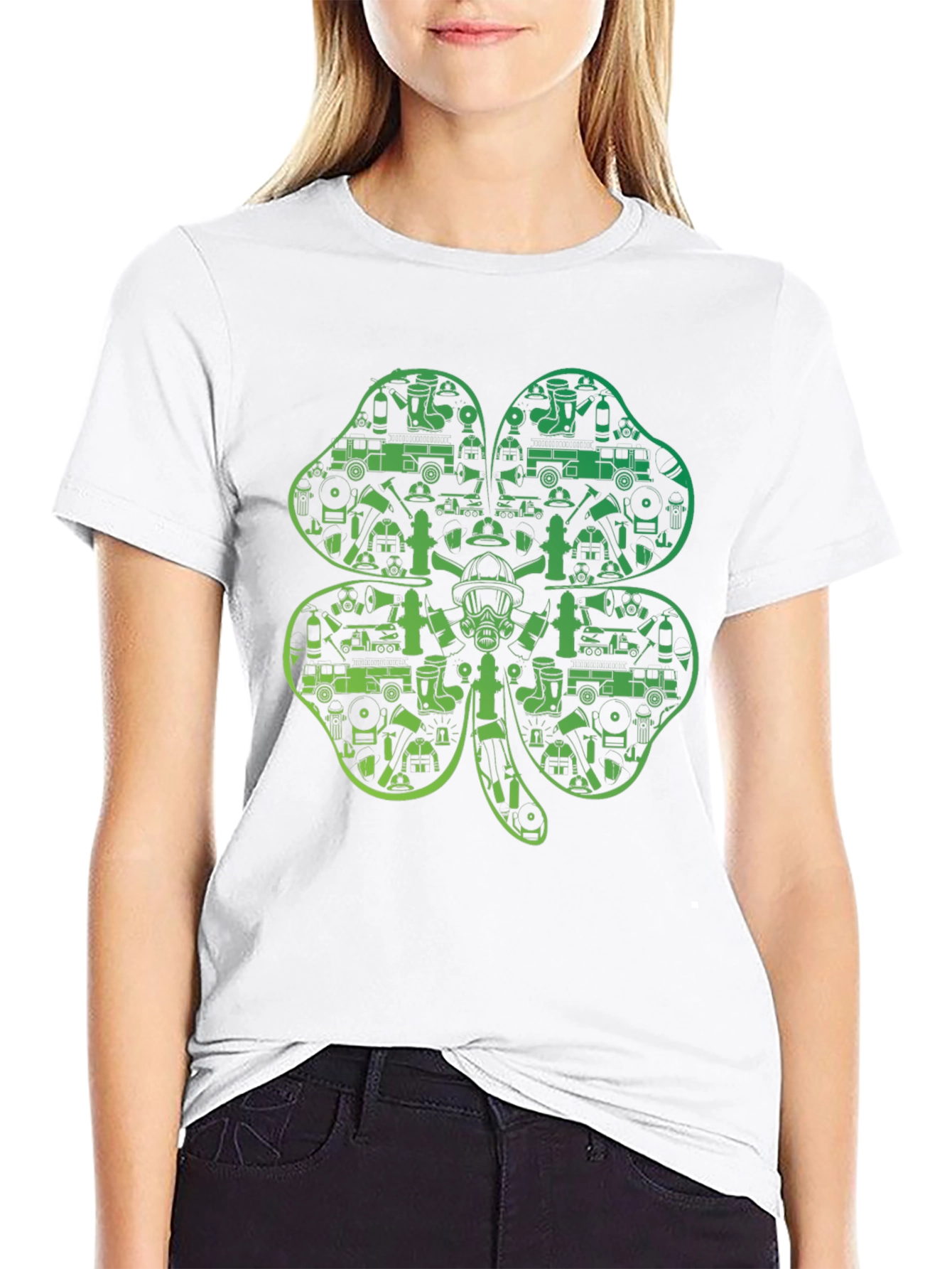 Firefighter Shamrock T-Shirt - St. Patricks Day
