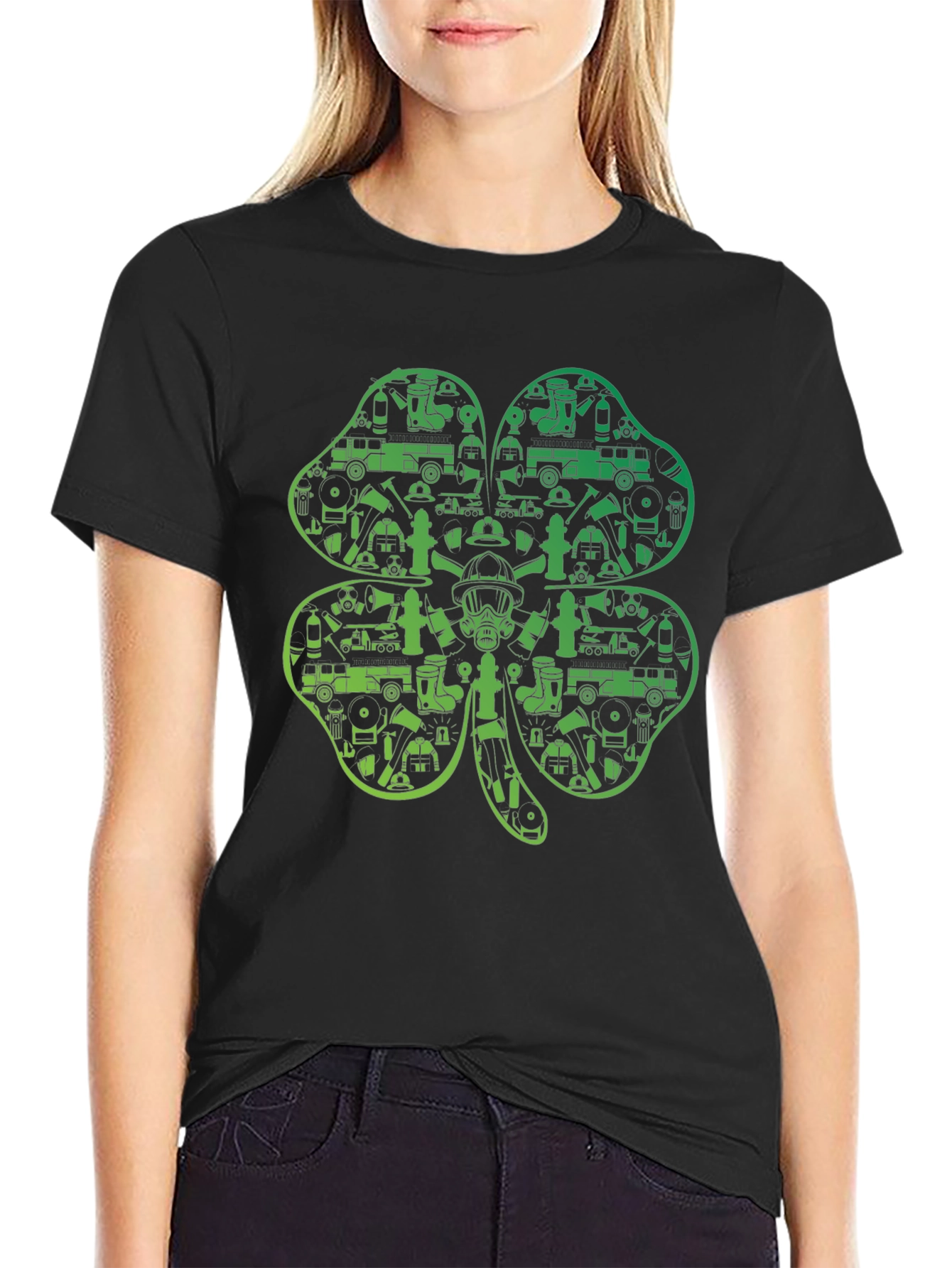 Firefighter Shamrock T-Shirt - St. Patricks Day
