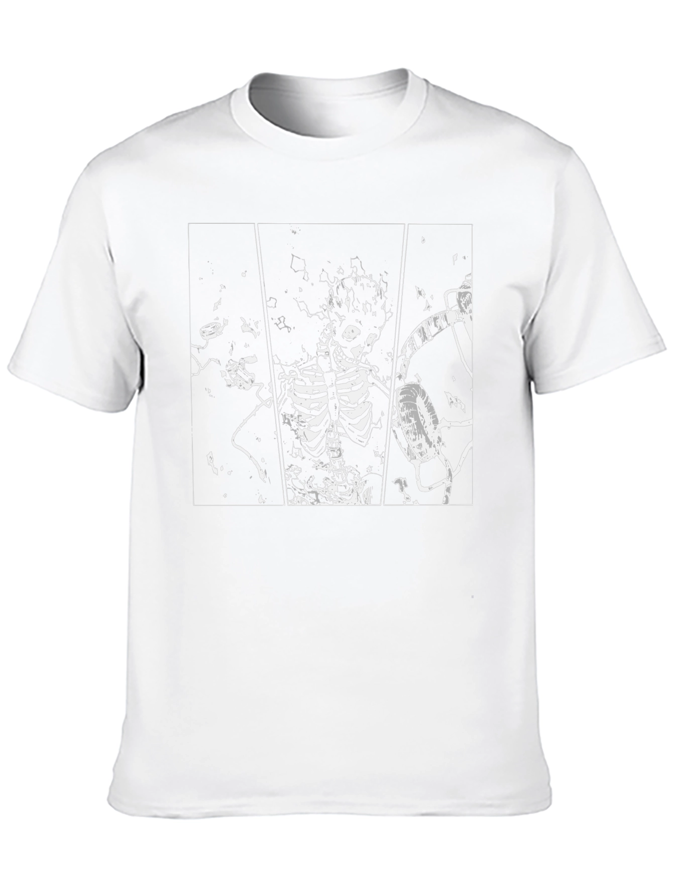 Black Skeleton T-Shirt - Unique Graphic Print