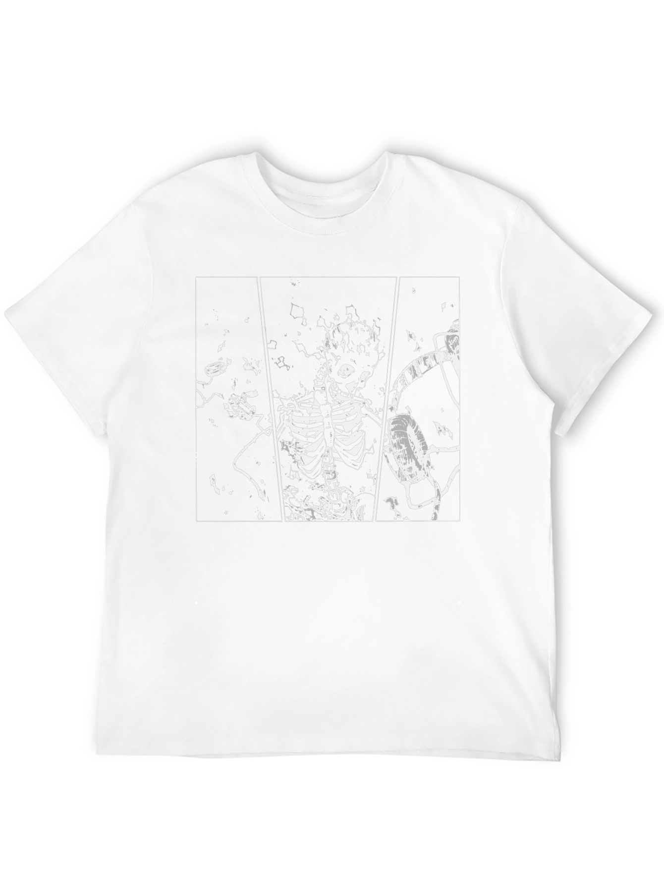 Black Skeleton T-Shirt - Unique Graphic Print