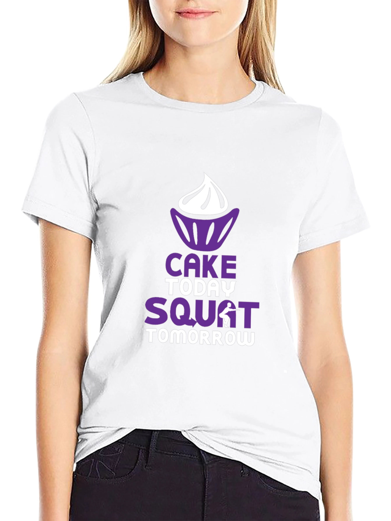 Cake Today Squat Tomorrow Graphic T-Shirt