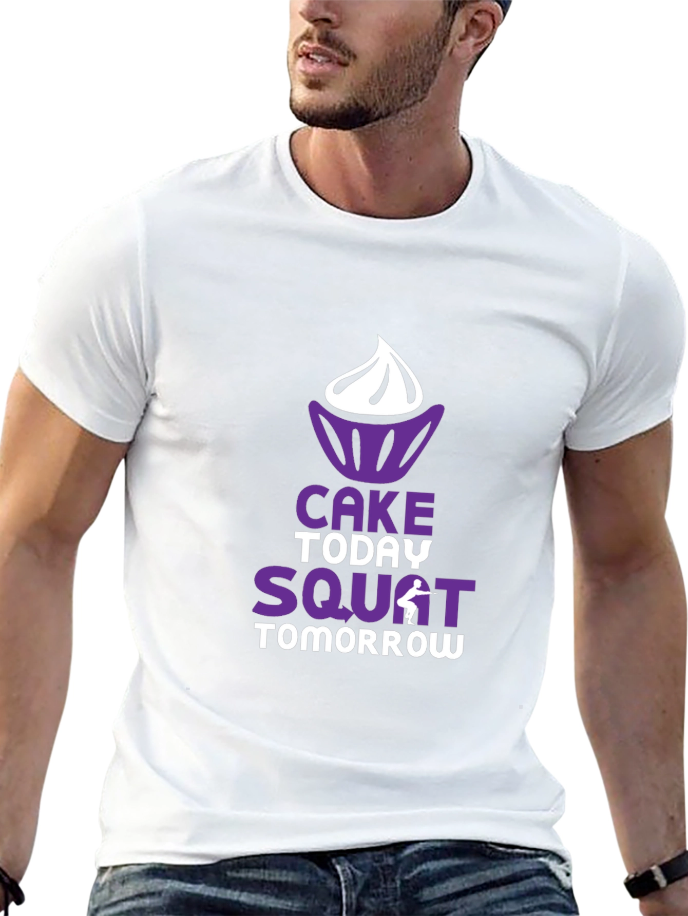 Cake Today Squat Tomorrow Graphic T-Shirt