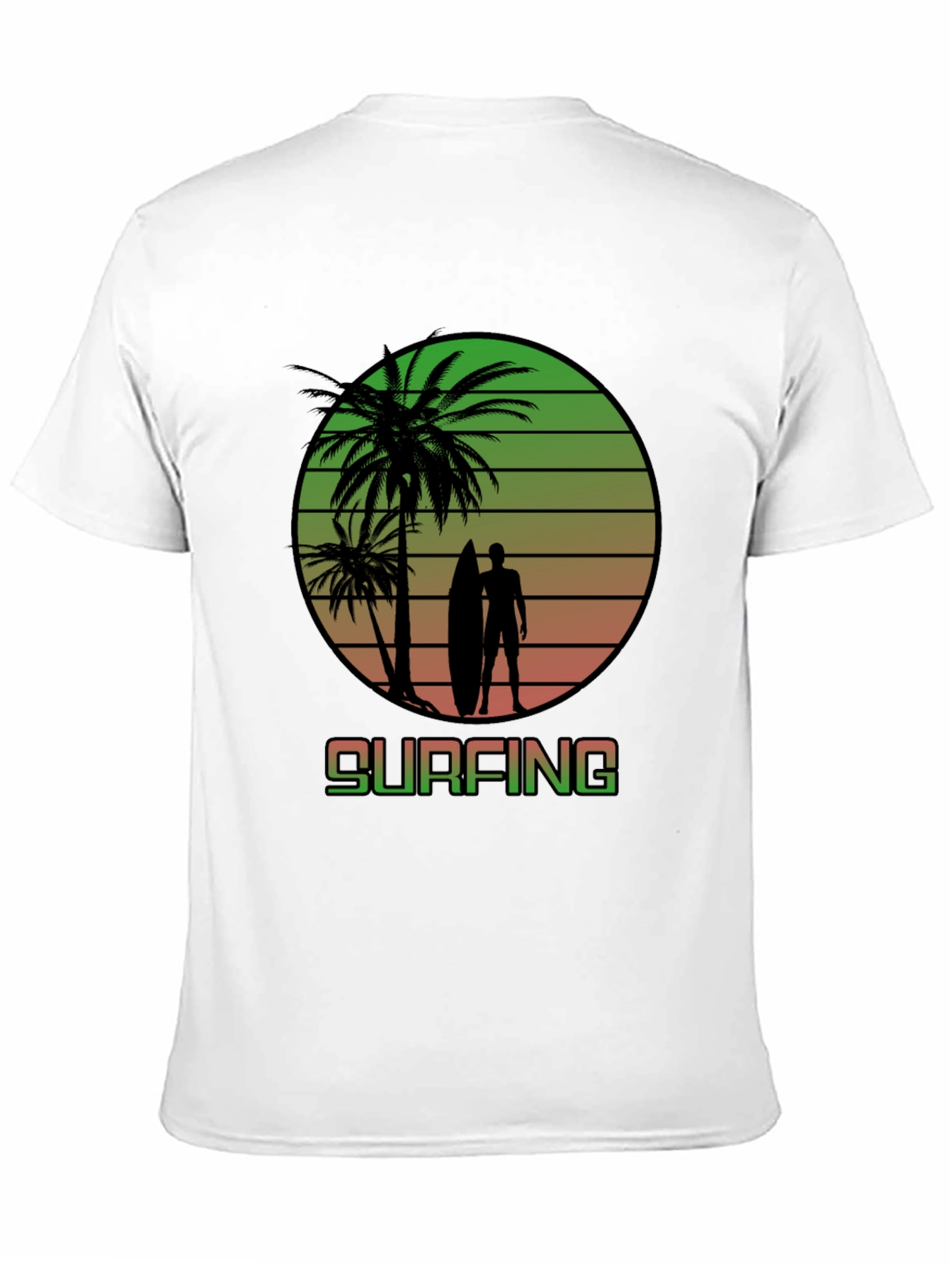 Surfing Sunset Graphic T-Shirt