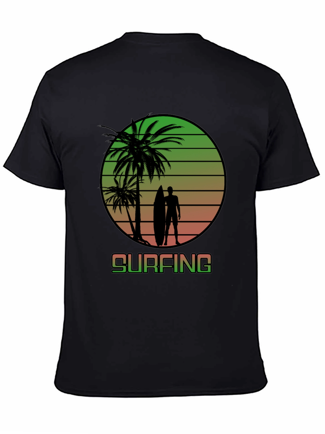 Surfing Sunset Graphic T-Shirt