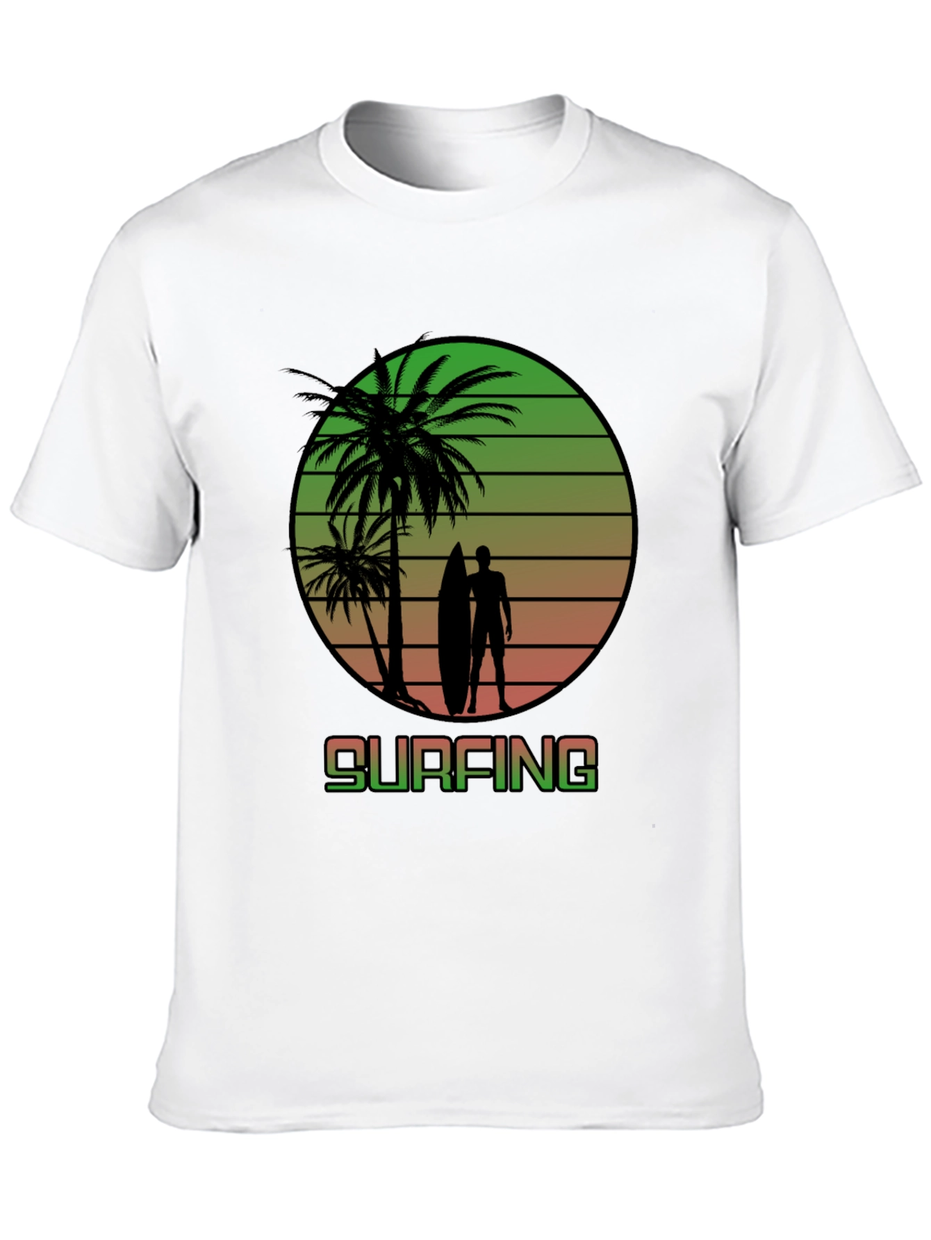 Surfing Sunset Graphic T-Shirt