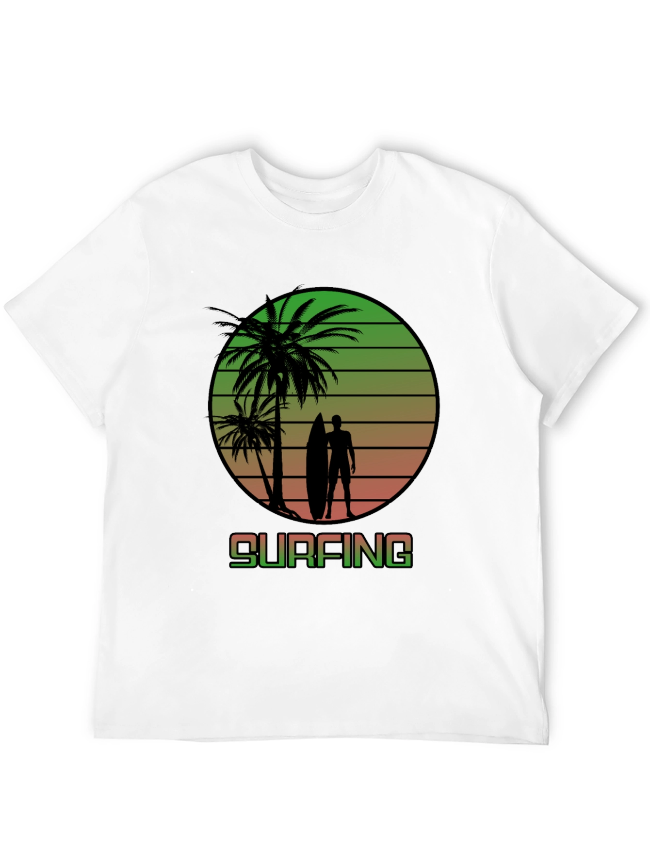 Surfing Sunset Graphic T-Shirt