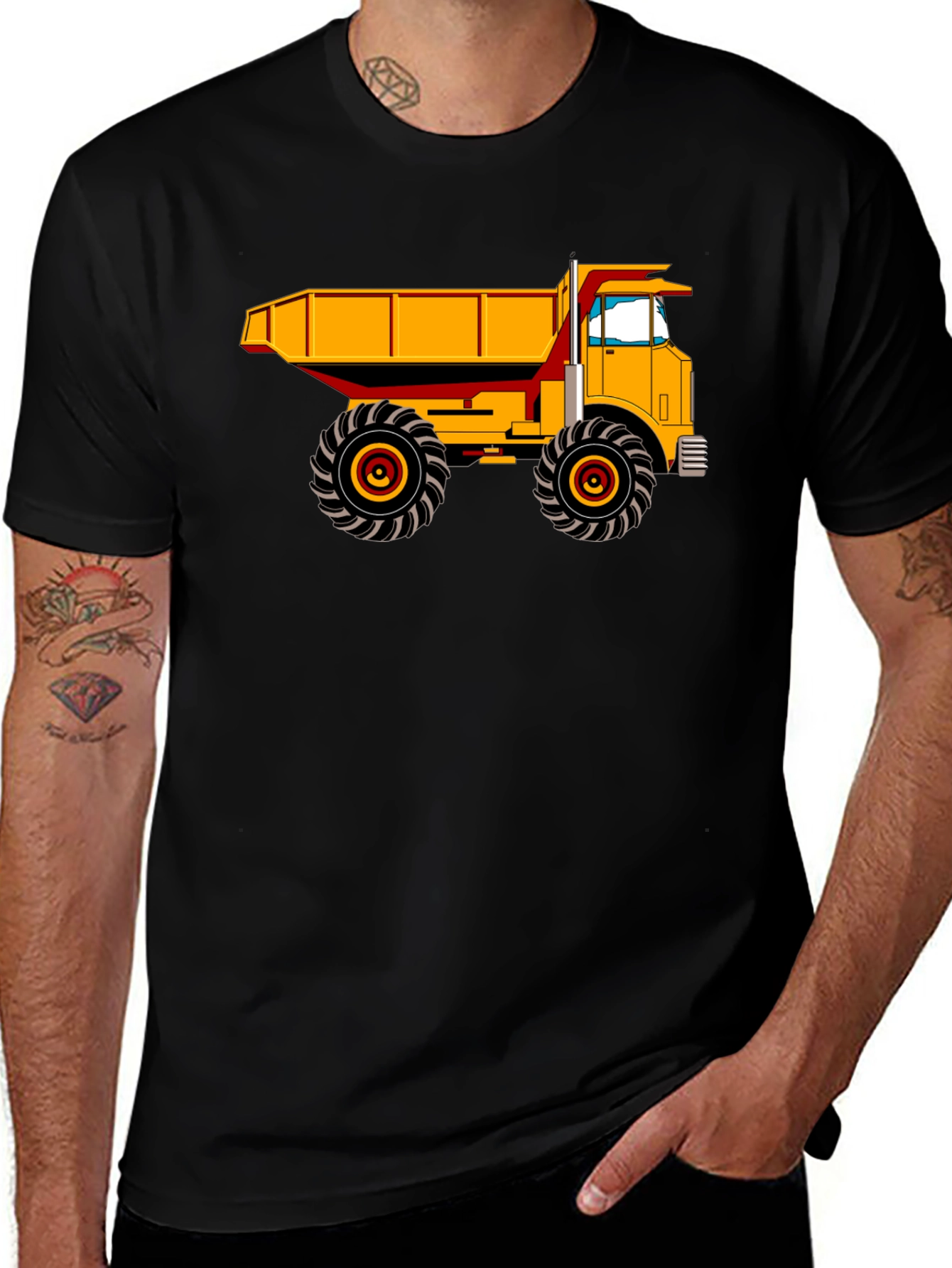 Dump Truck Graphic Tee - Heavy Duty Construction Shirt
