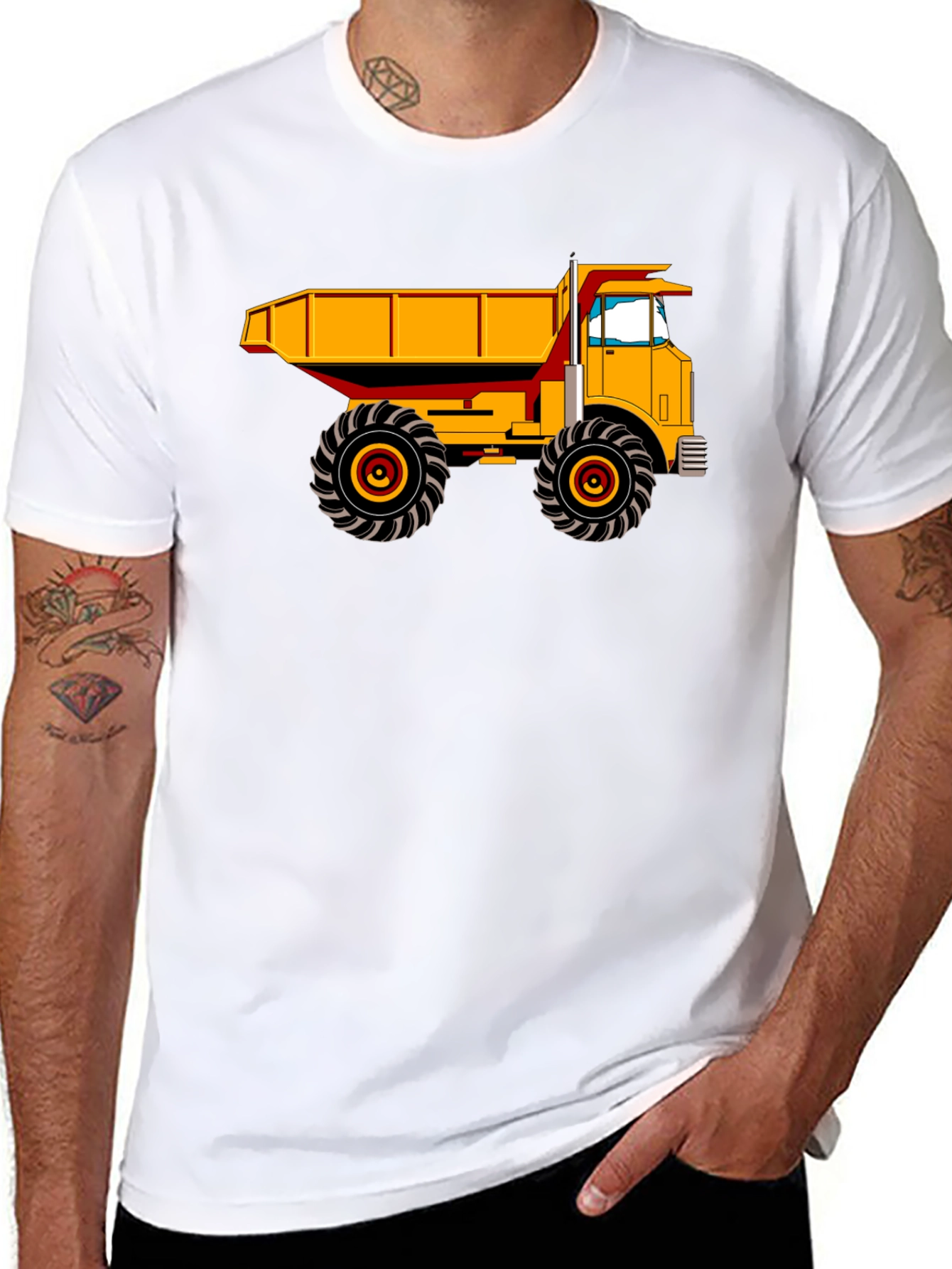 Dump Truck Graphic Tee - Heavy Duty Construction Shirt
