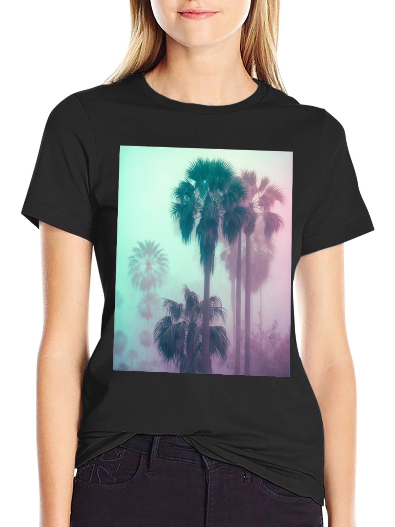 Palm Tree Graphic Tee - Retro Style