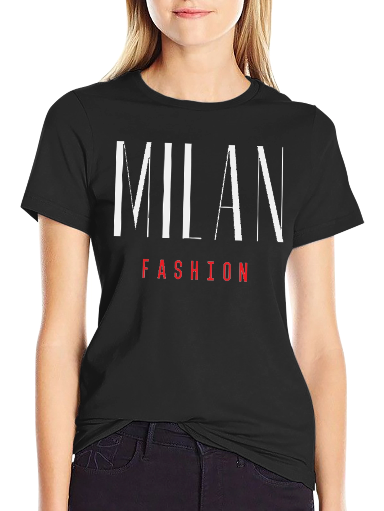 Milan Fashion Graphic T-Shirt - Stylish Black Tee