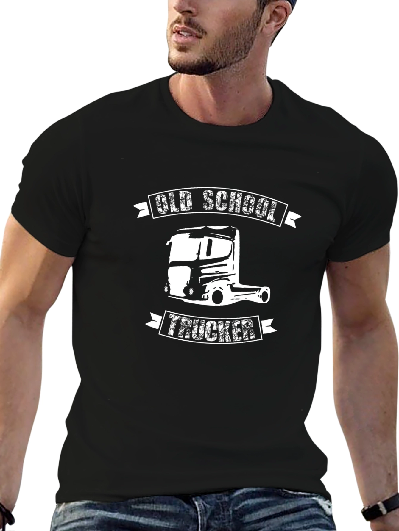 Old School Trucker Graphic T-Shirt