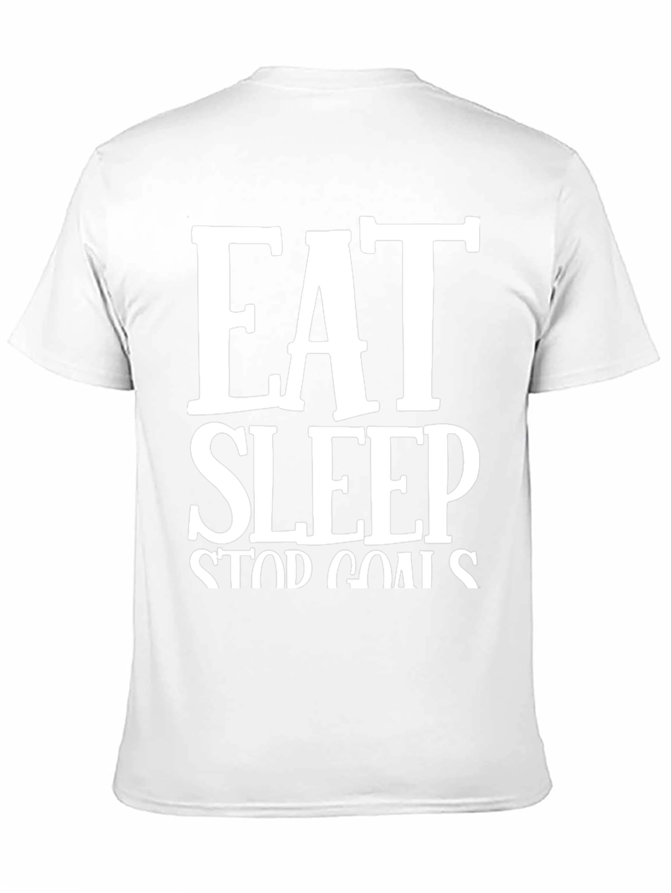 Eat Sleep Stop Goals Black Graphic Tee