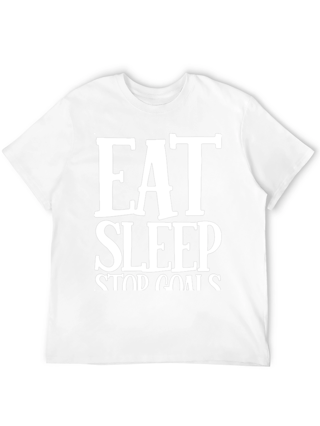 Eat Sleep Stop Goals Black Graphic Tee