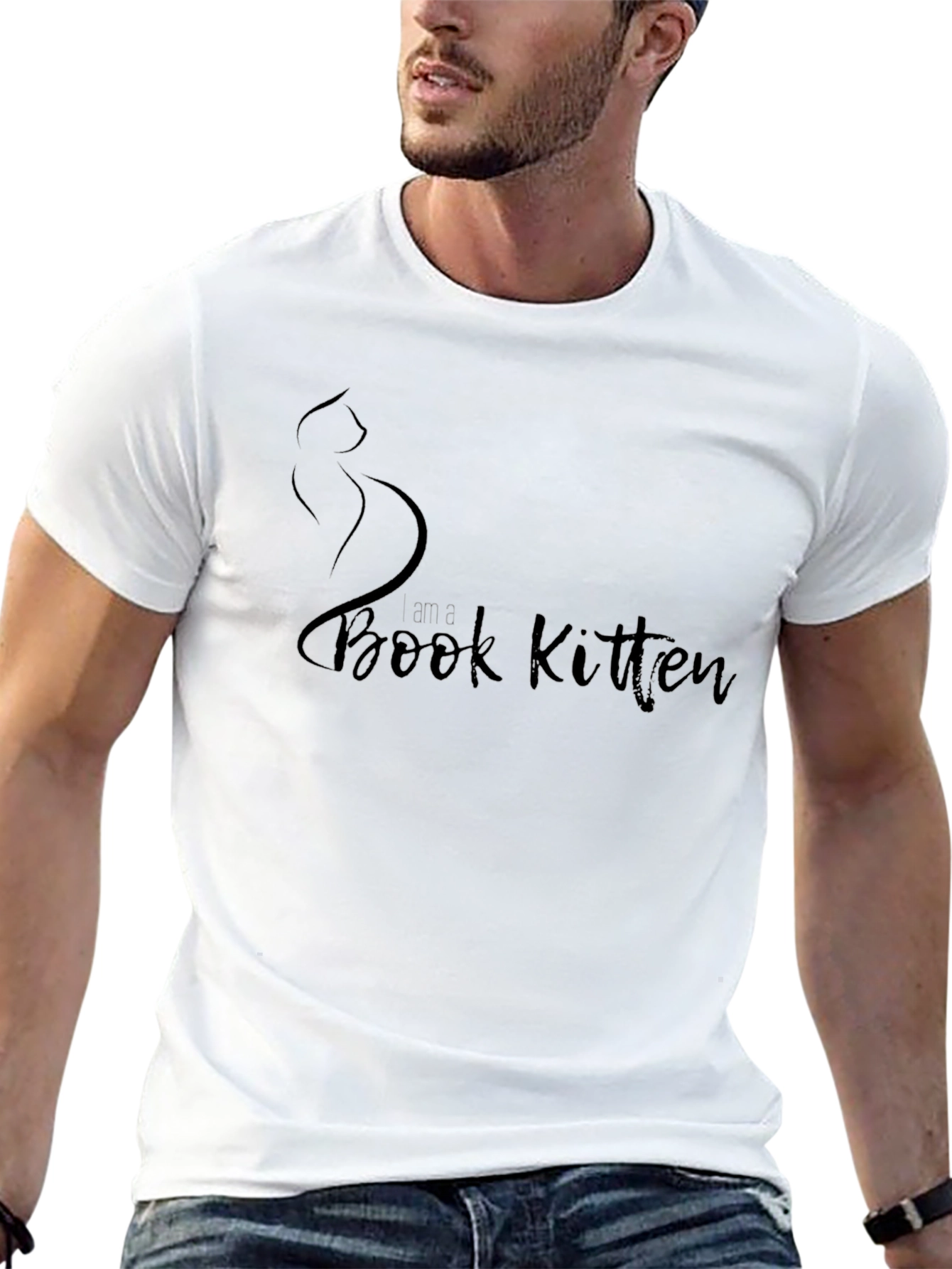 Book Kitten T-Shirt - Soft Stylish Black Tee