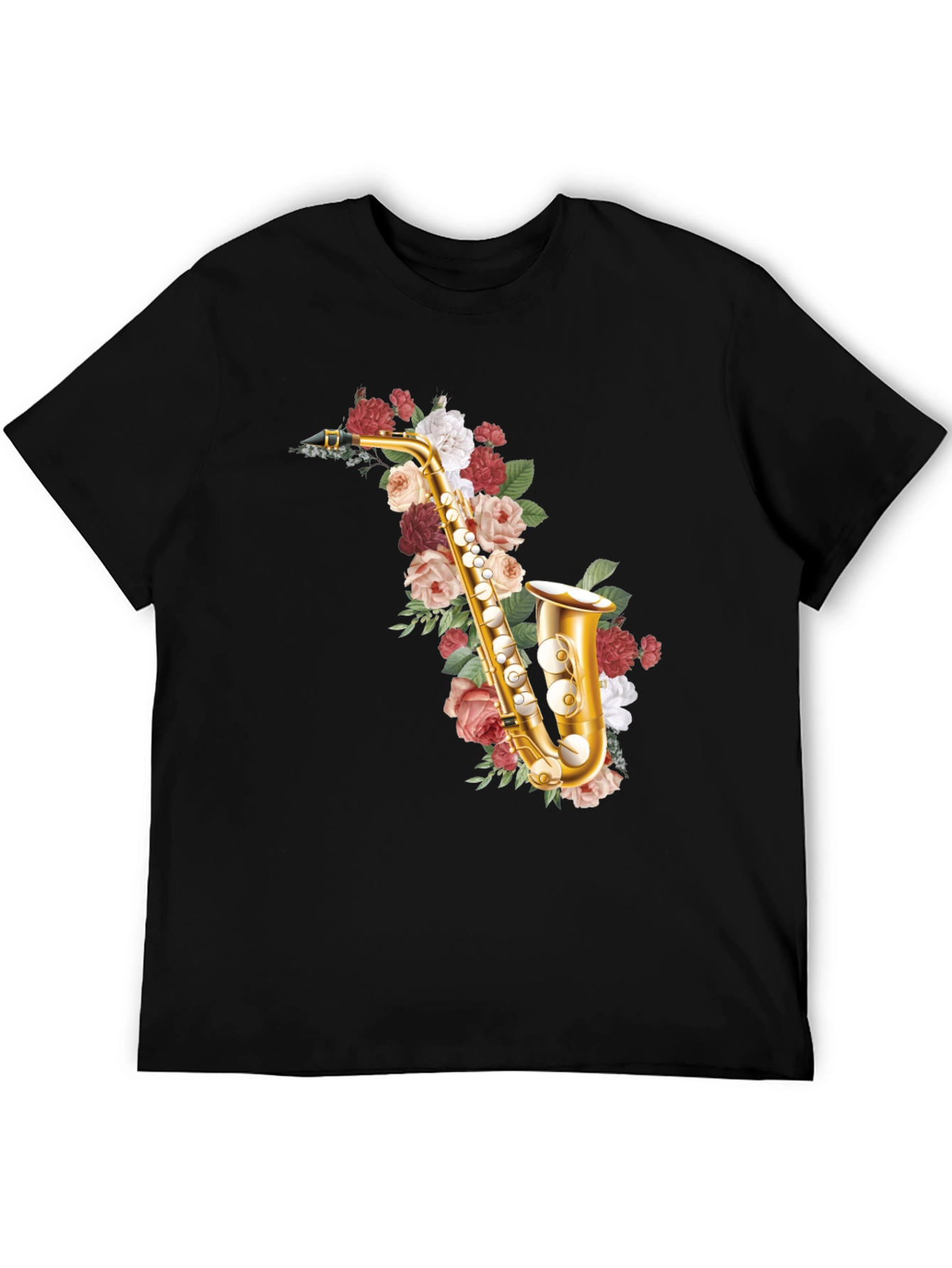Floral Saxophone Graphic Tee