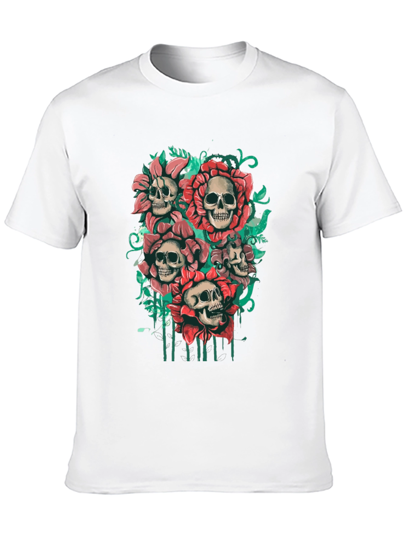 Skull & Roses Graphic T-Shirt