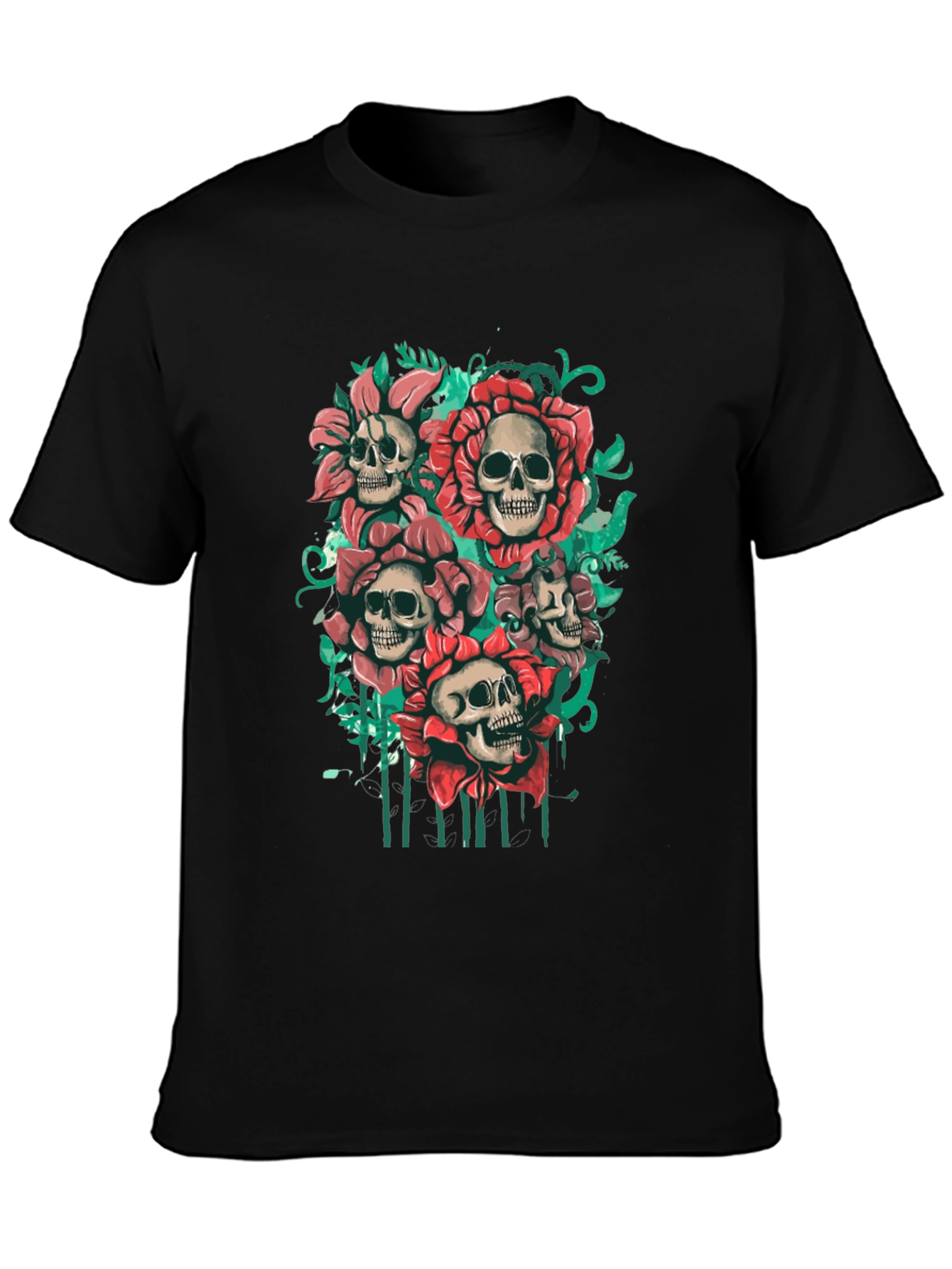 Skull & Roses Graphic T-Shirt